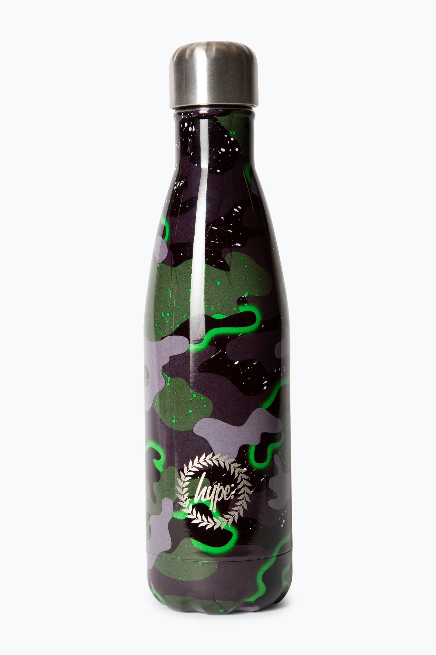 HYPE UNISEX GREEN GLOW CAMO WATER BOTTLE