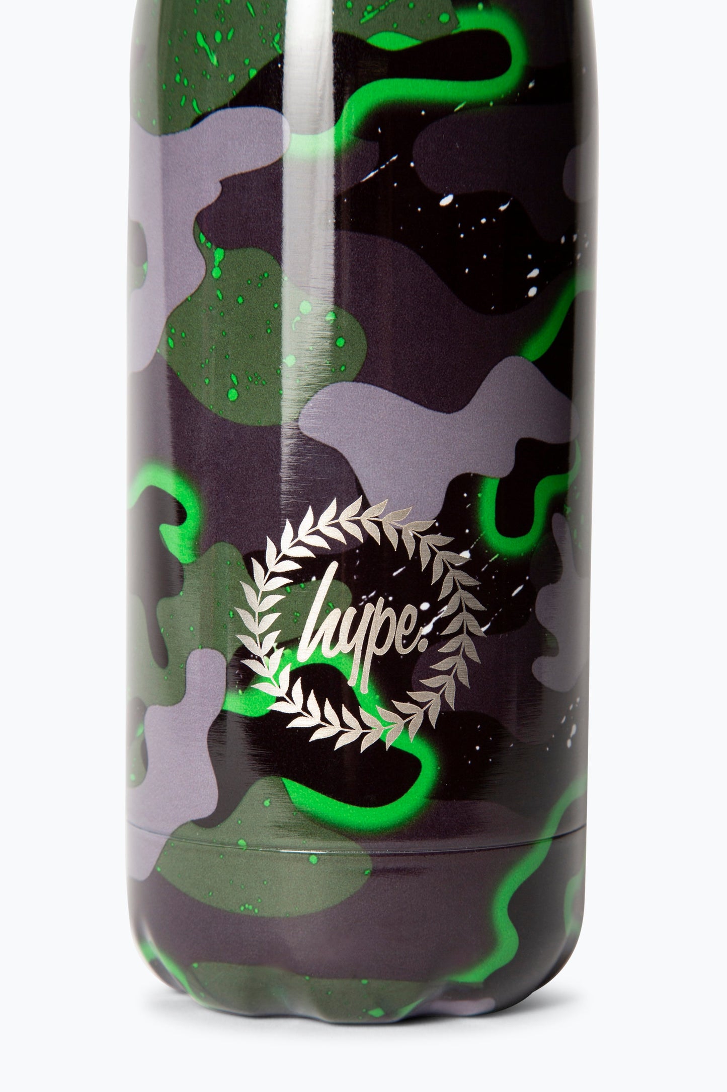 HYPE UNISEX GREEN GLOW CAMO WATER BOTTLE