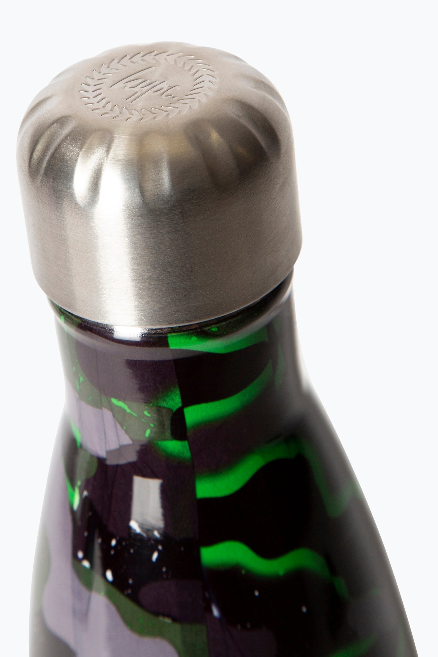 HYPE UNISEX GREEN GLOW CAMO WATER BOTTLE