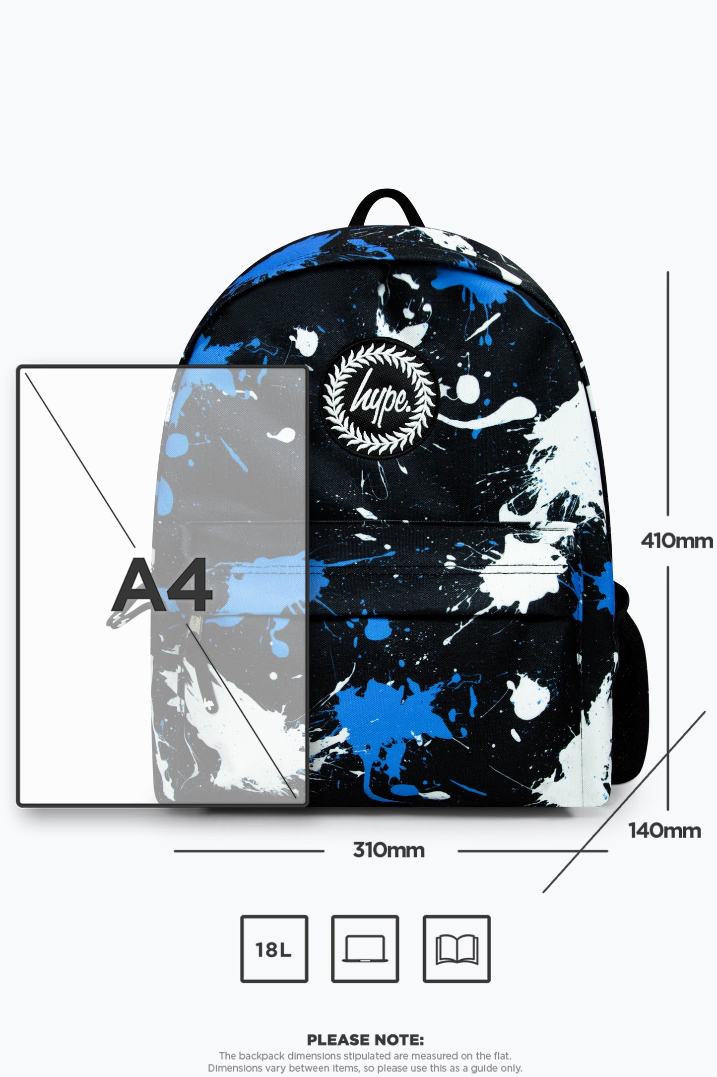 HYPE BLACK SPLATTER BACKPACK