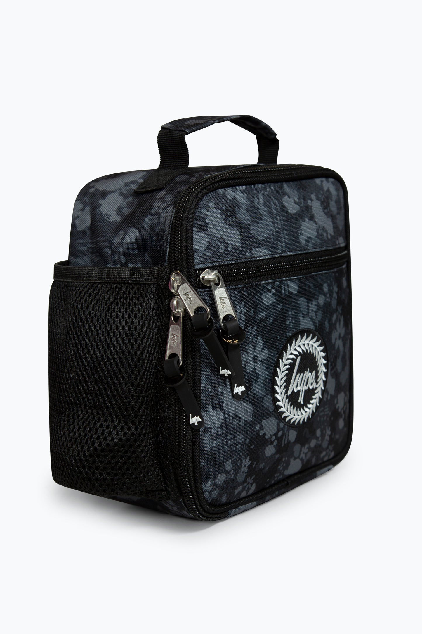 Hype Girls Black Leopard Floral Lunch Box