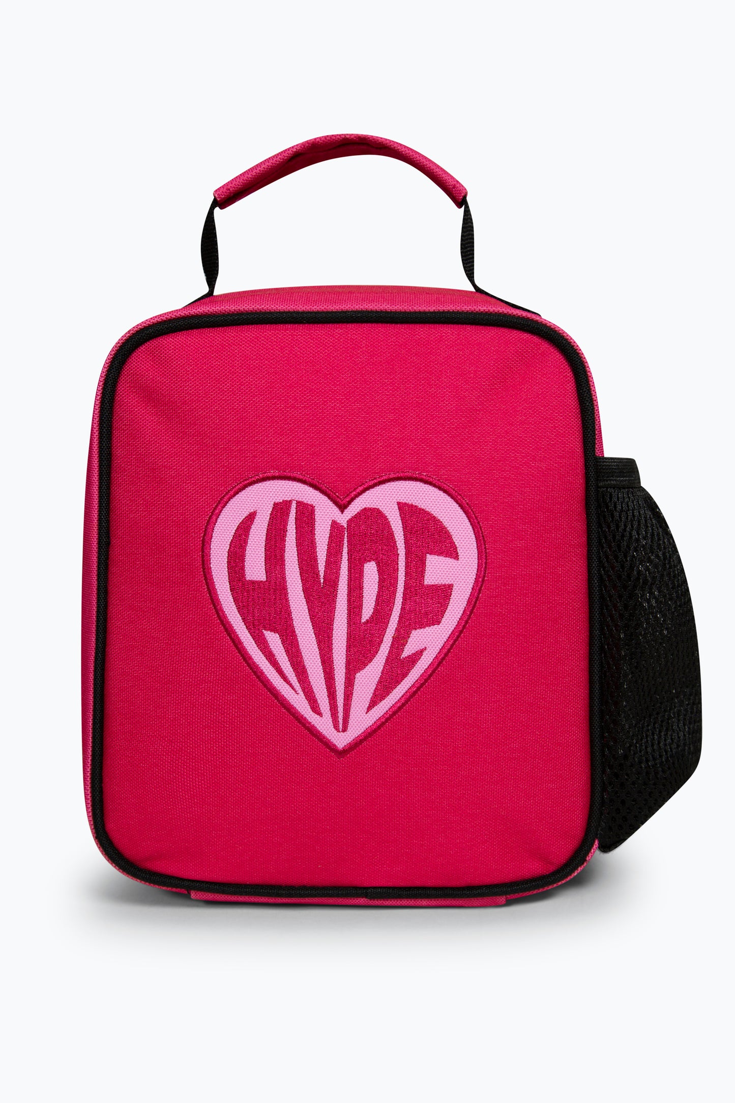 Hype Girls Pink Applique Heart Lunch Box