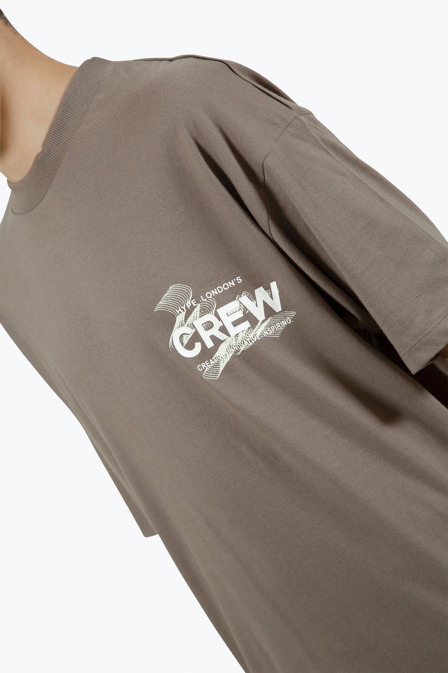 HYPE BOYS BROWN CREW T-SHIRT