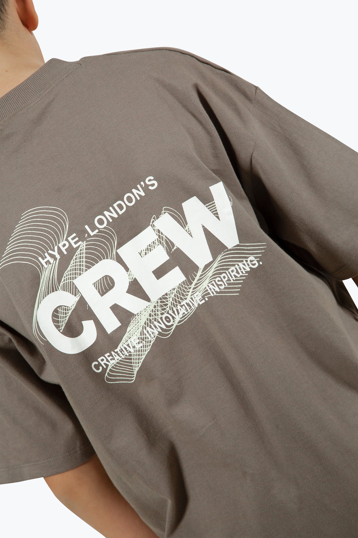 HYPE BOYS BROWN CREW T-SHIRT