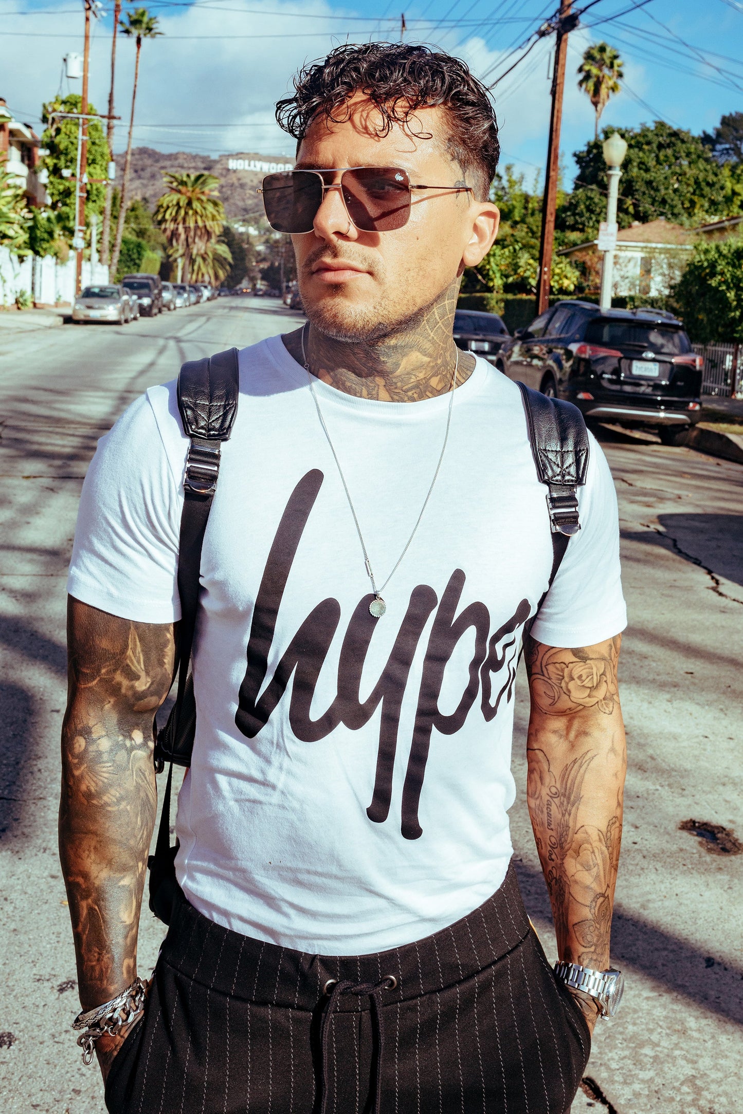 Hype White Script Mens T-Shirt
