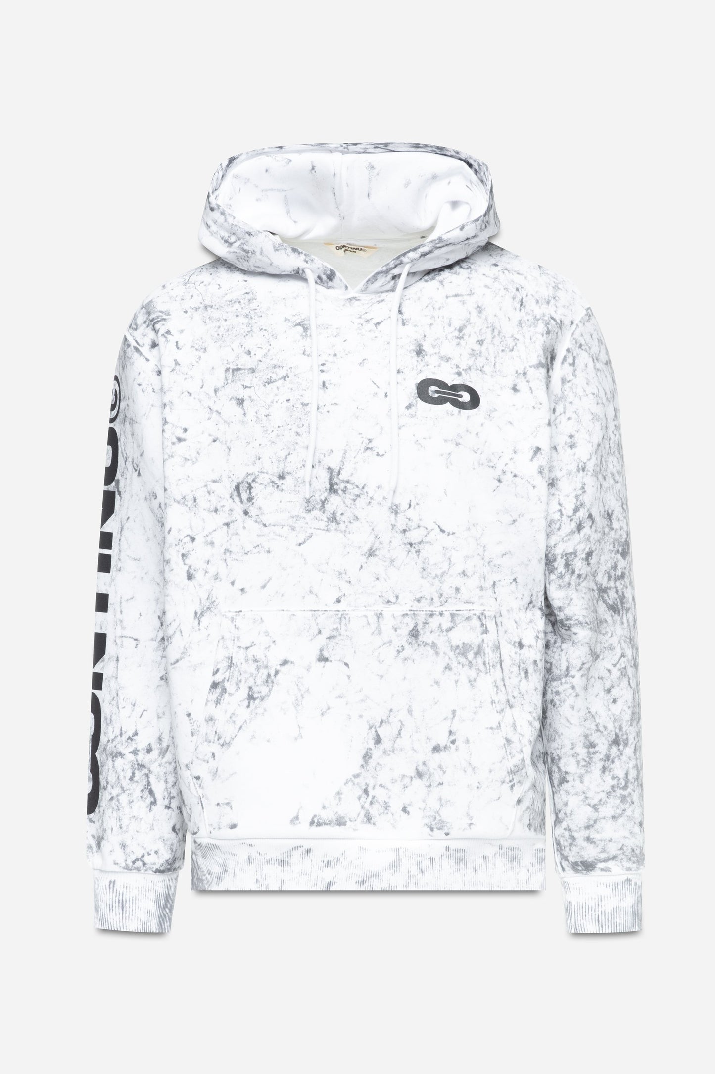 CONTINU8 WHITE OVERSIZED TIE DYE HOODIE