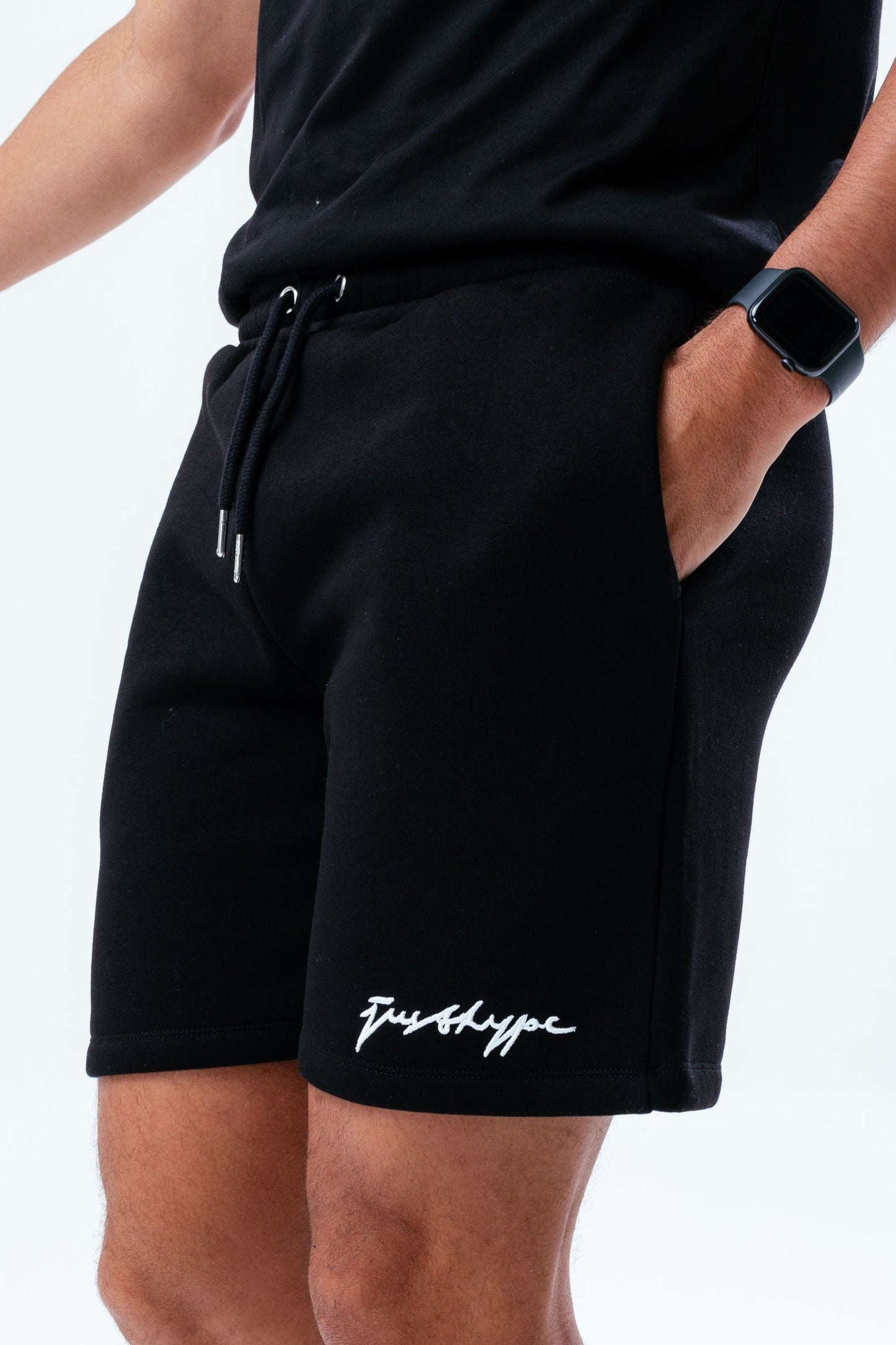HYPE BLACK MEN'S SHORTS & T-SHIRT SET
