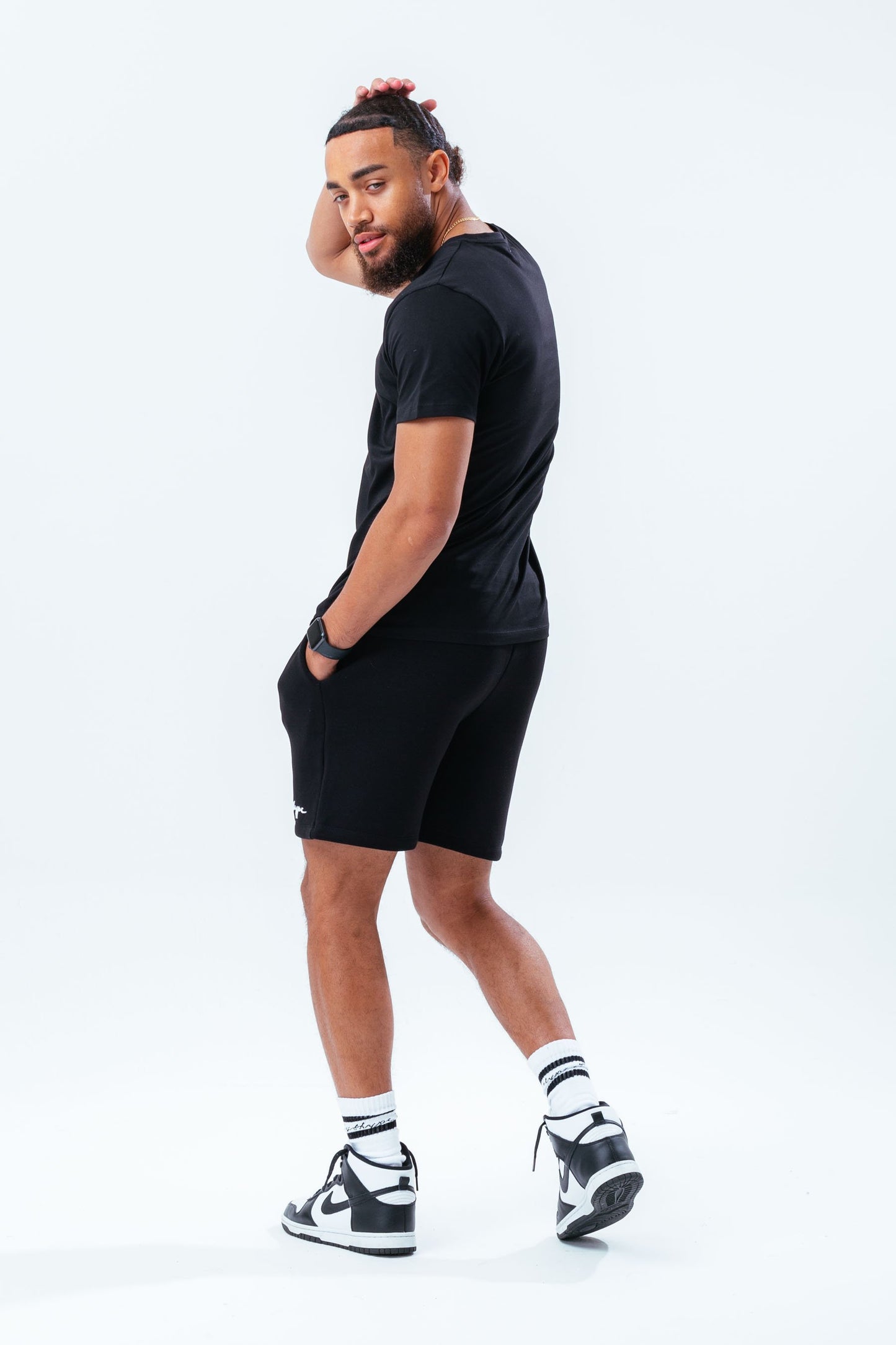 HYPE BLACK MEN'S SHORTS & T-SHIRT SET