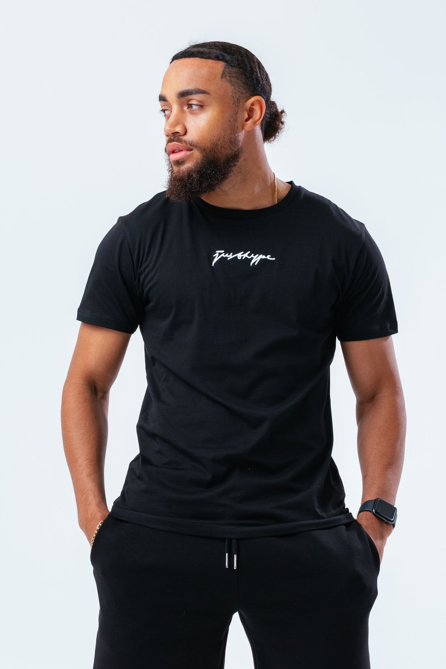 HYPE BLACK MEN'S SHORTS & T-SHIRT SET