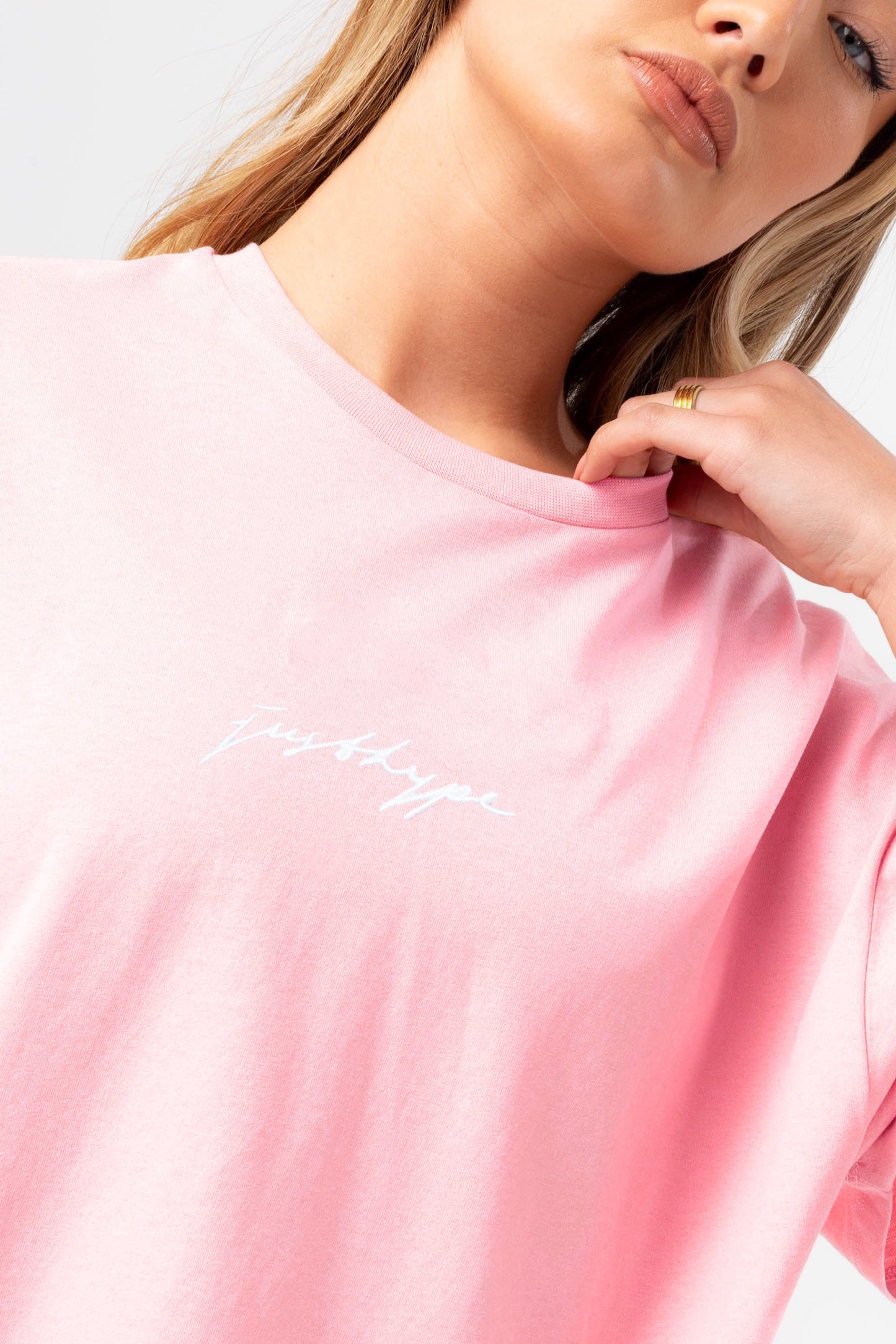 HYPE WOMENS PINK SCRIBBLE T-SHIRT