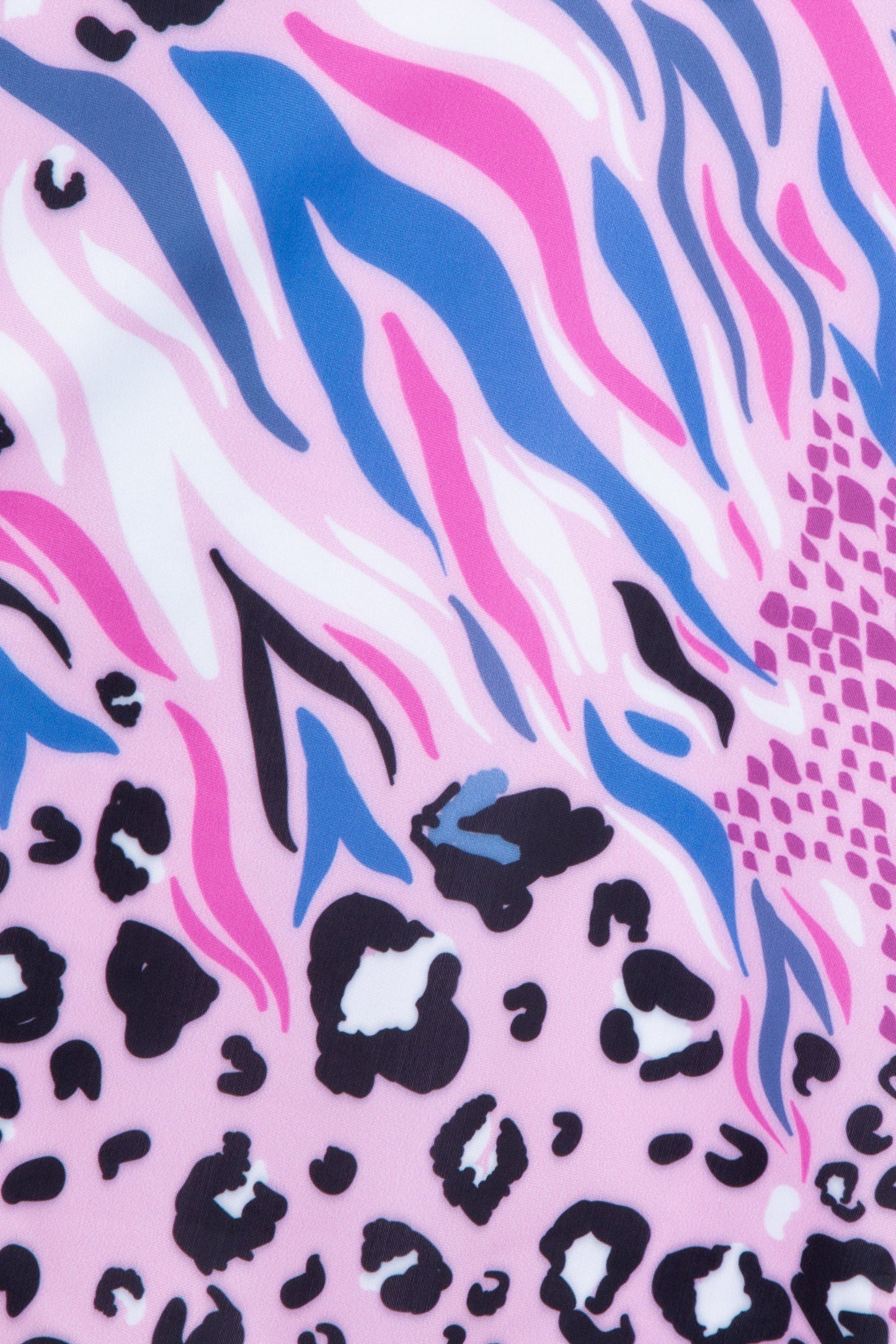 HYPE GIRLS ABSTRACT LEOPARD SCRIPT SWIMSUIT