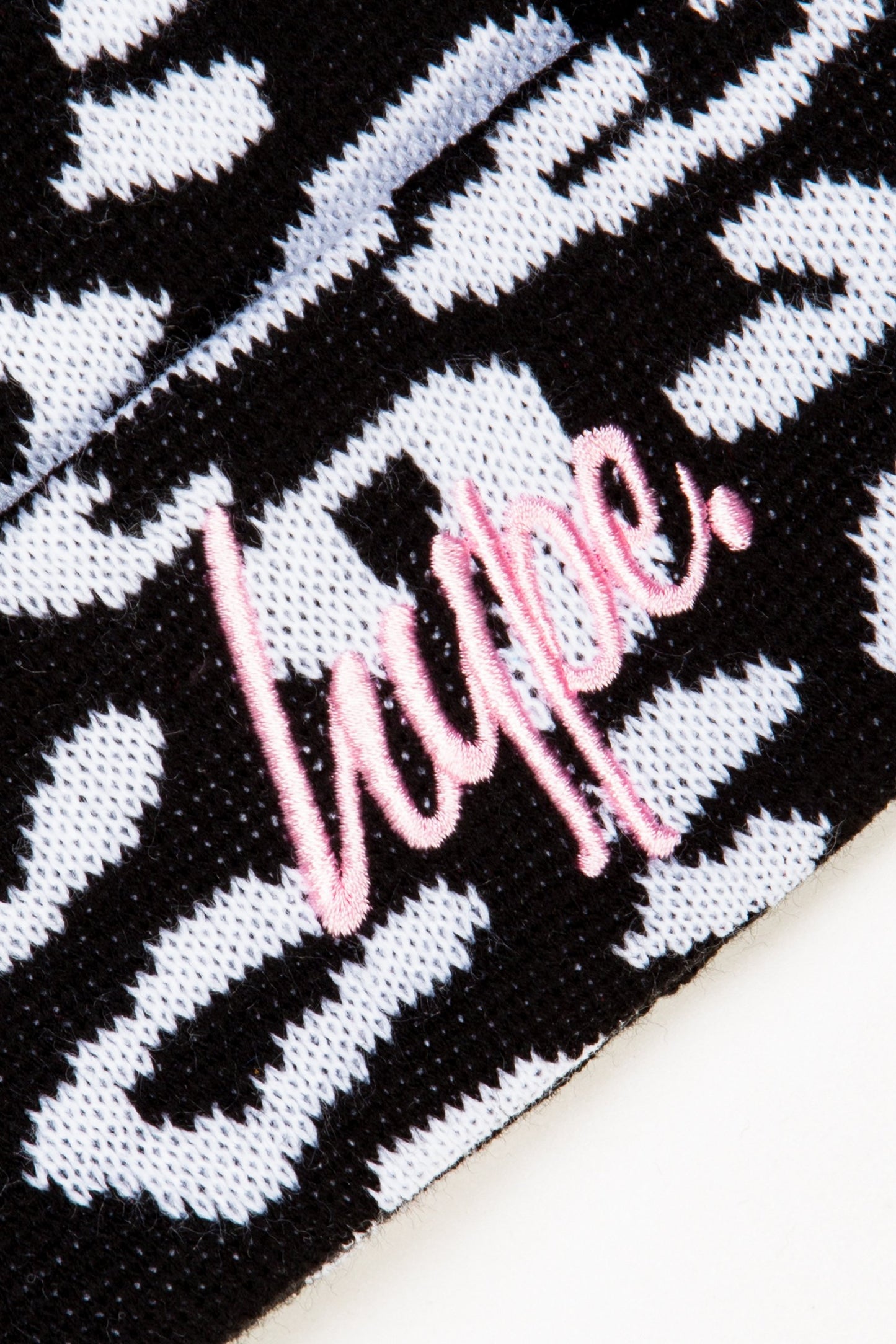 HYPE BLACK CHEETAH KNITTED POM POM BEANIE