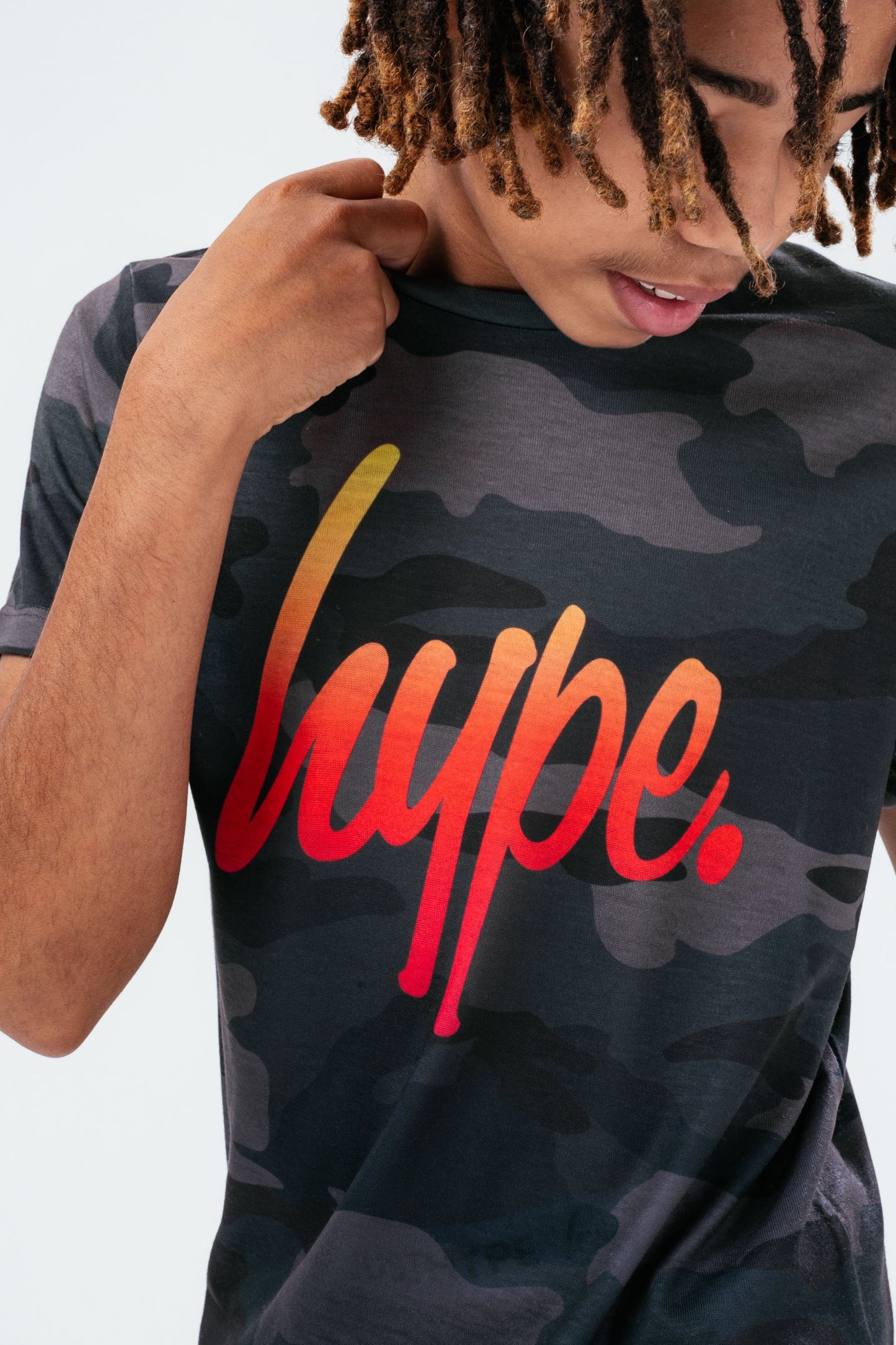 HYPE CAMO FADE SCRIPT BOYS T-SHIRT