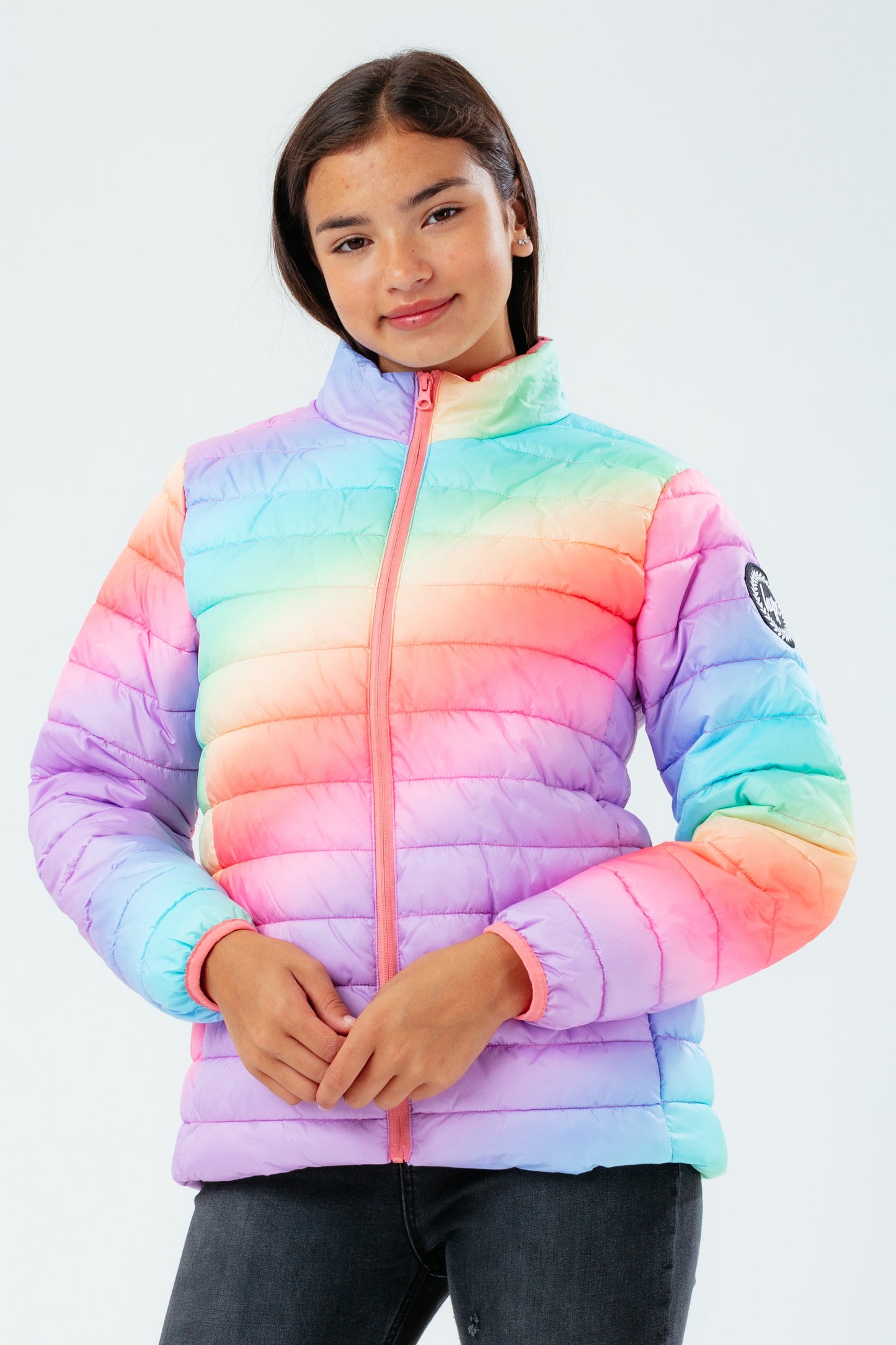 HYPE RAINBOW GIRLS PUFFER JACKET