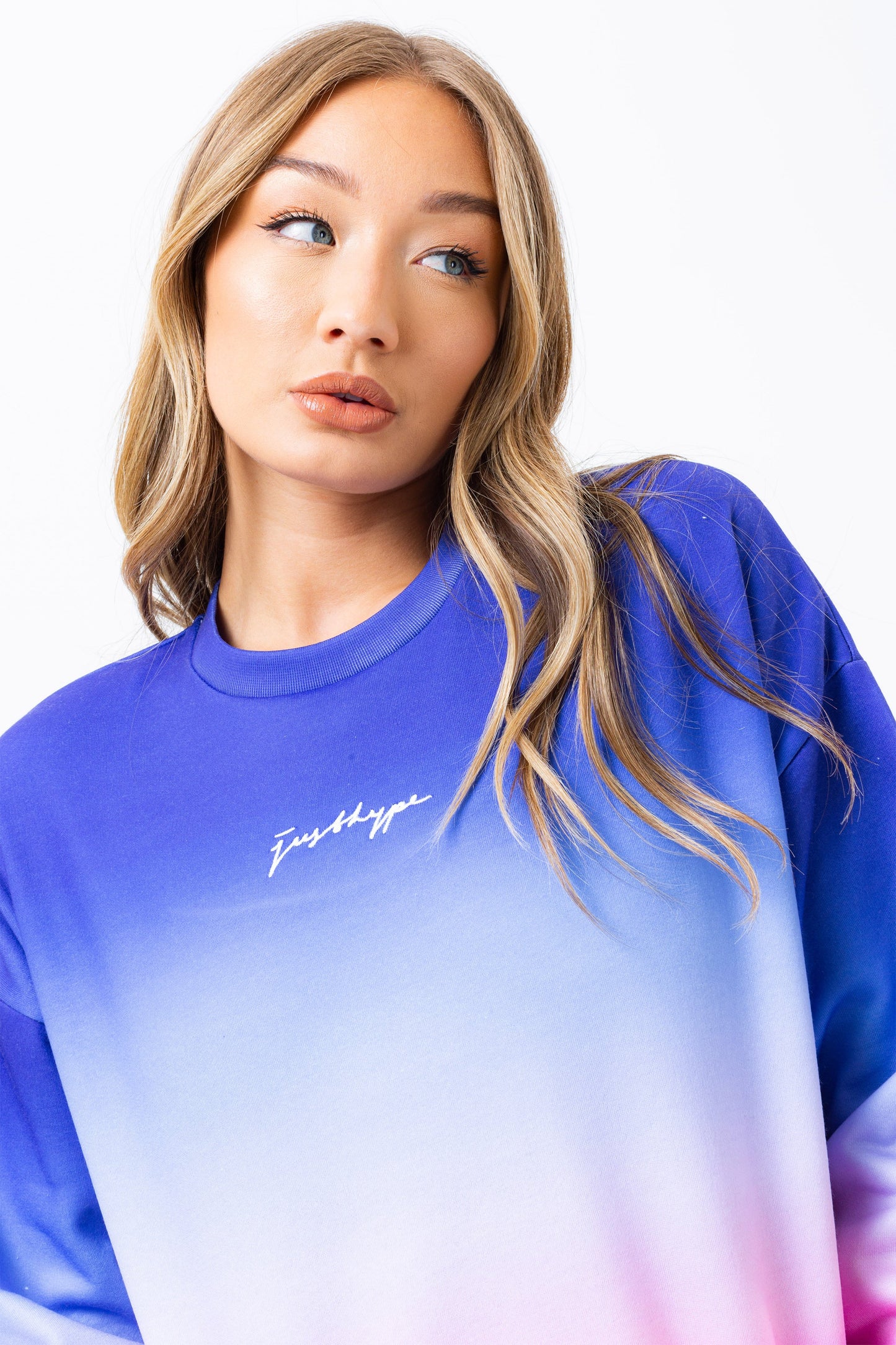 HYPE ICE FADE WOMEN'S OVERSIZED CREW NECK