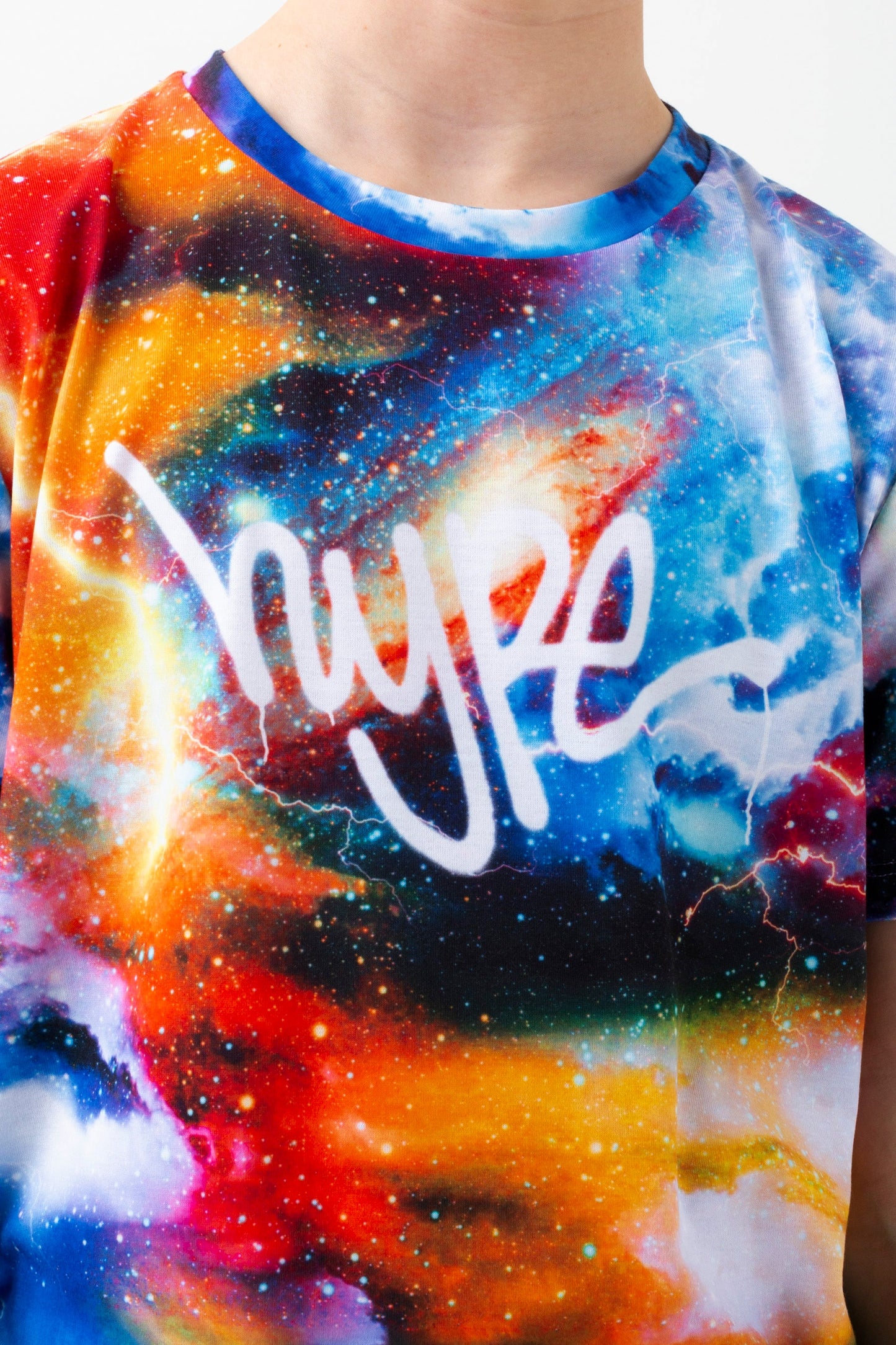 HYPE BOYS ORANGE SPACE THUNDER TAG T-SHIRT