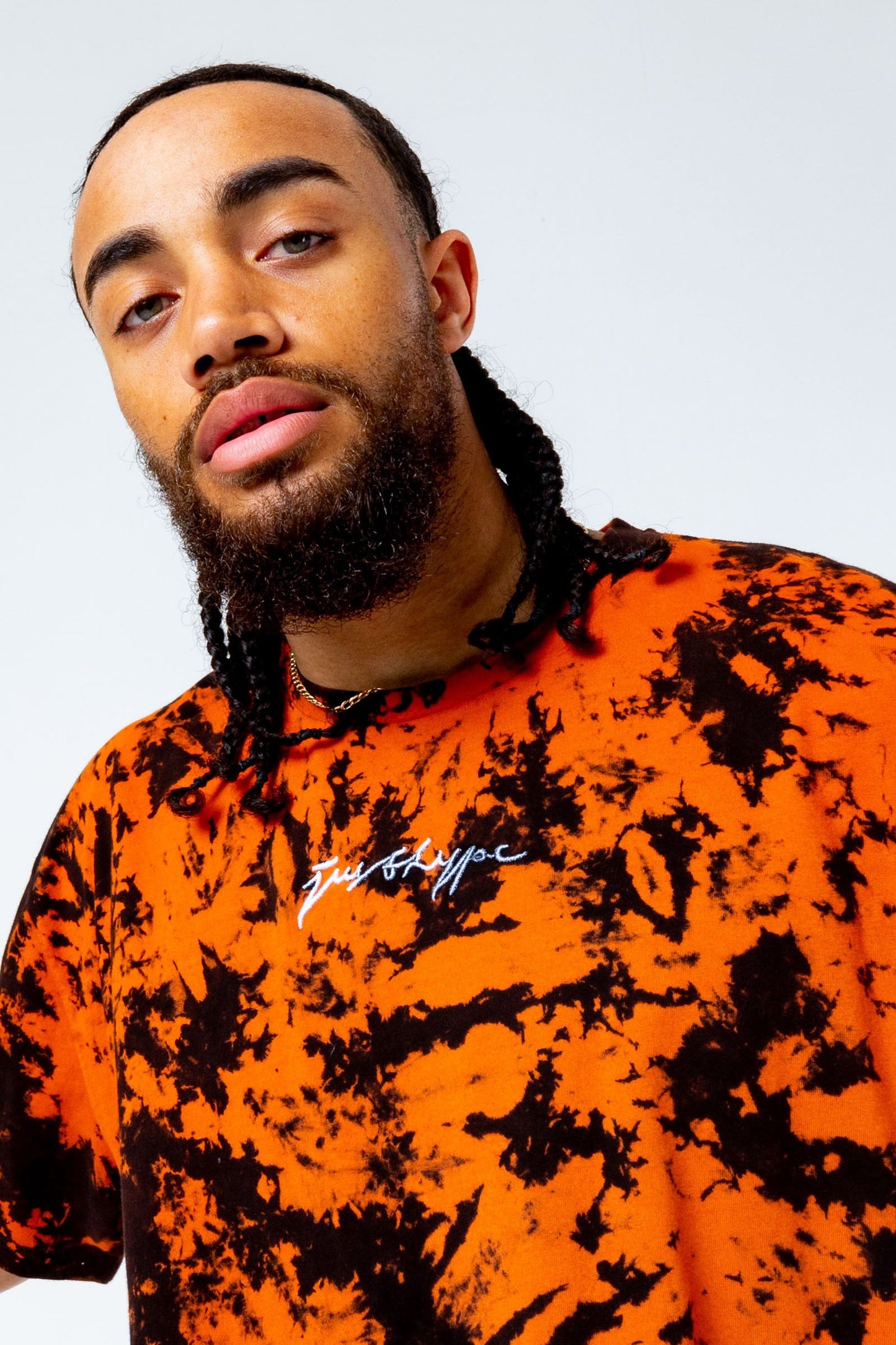 HYPE BURNT ORANGE DYE OVERSIZED MEN'S T-SHIRT