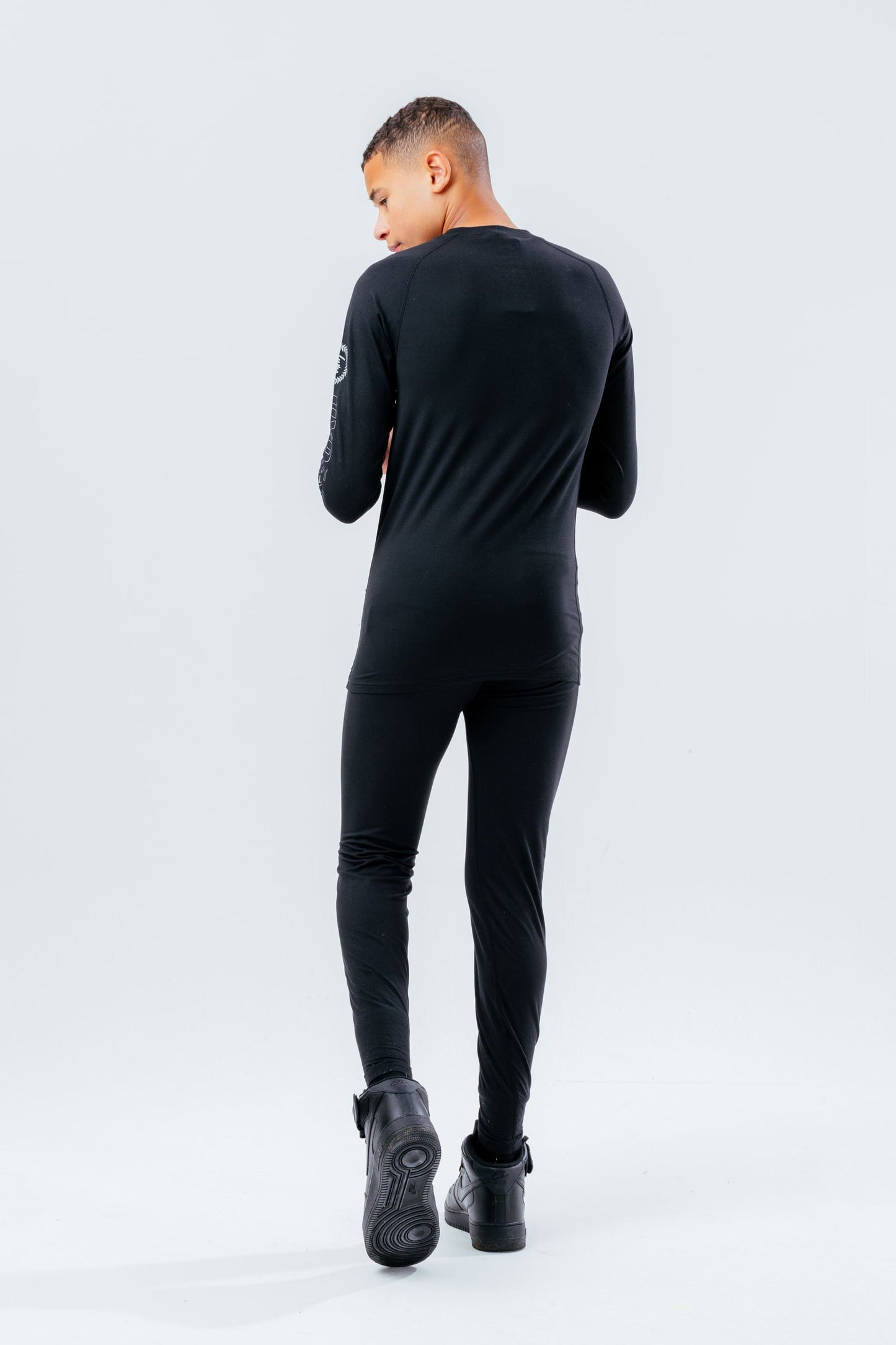 HYPE KIDS SNOW BLACK BASE LAYER TOP