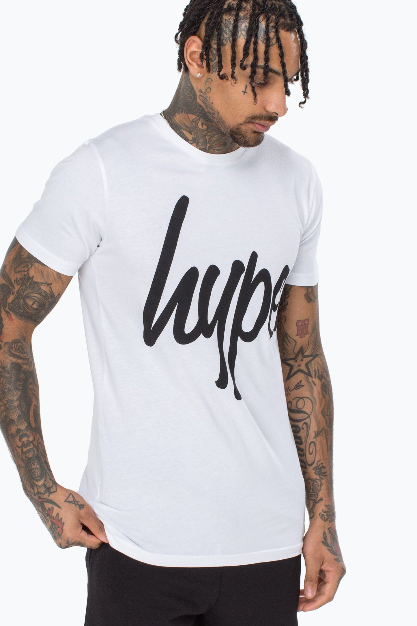 Hype White Script Mens T-Shirt