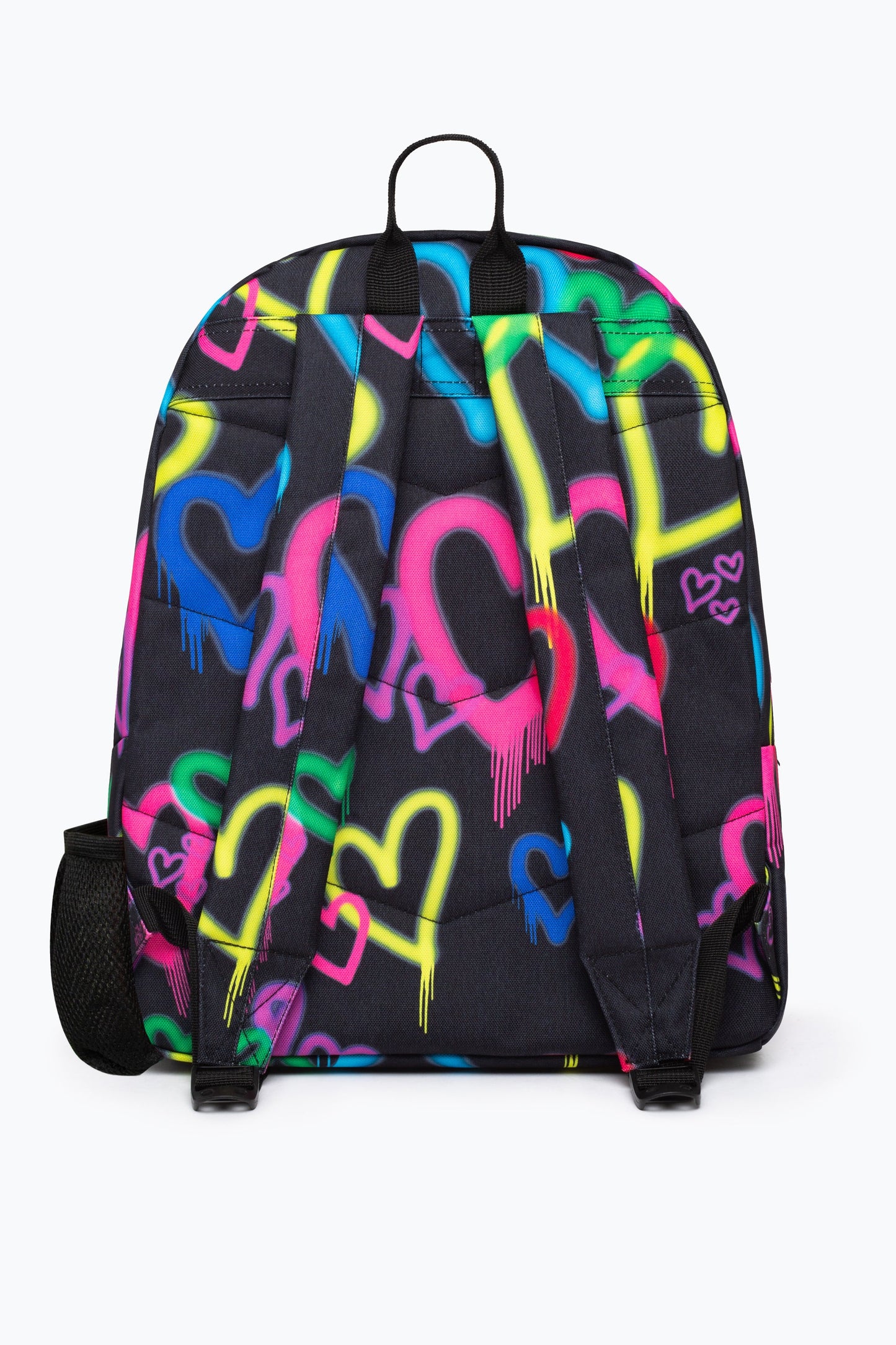 HYPE GIRLS BLACK GRAFFITI HEARTS ICONIC BACKPACK