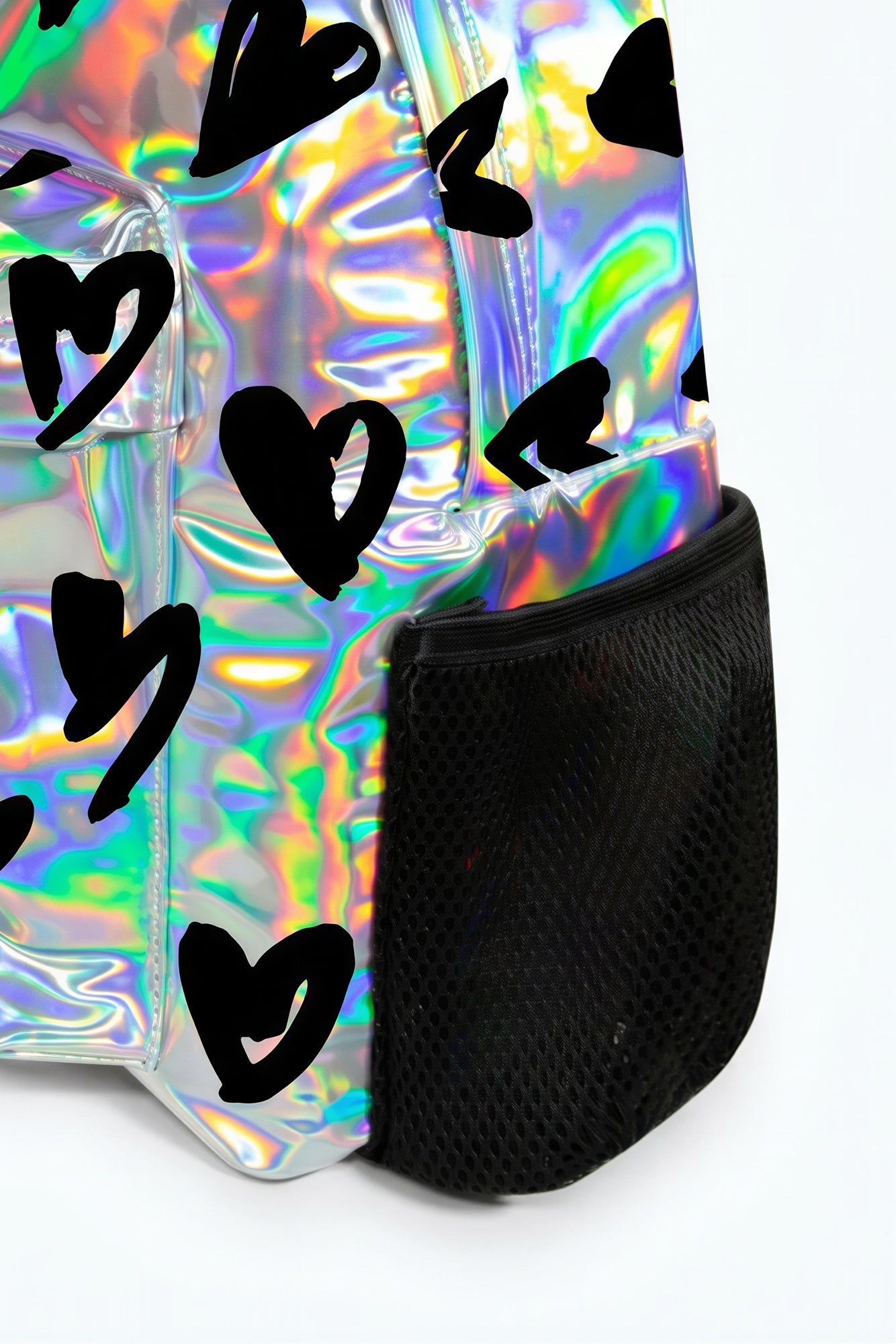 Hype Girls Holographic Scribble Hearts Backpack