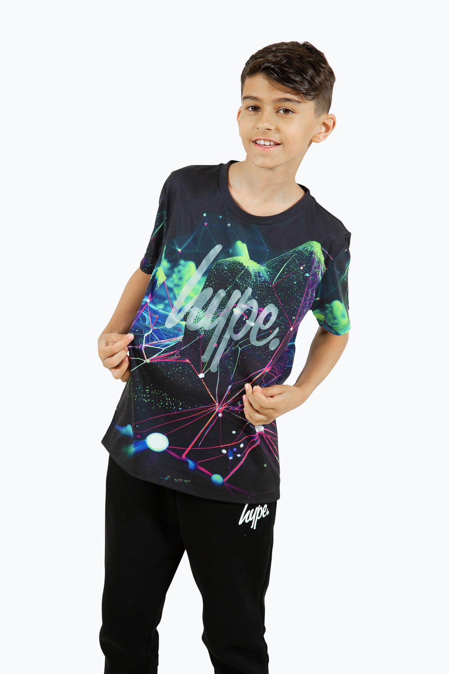 Hype Boys Multi Abstract Fractal T-Shirt