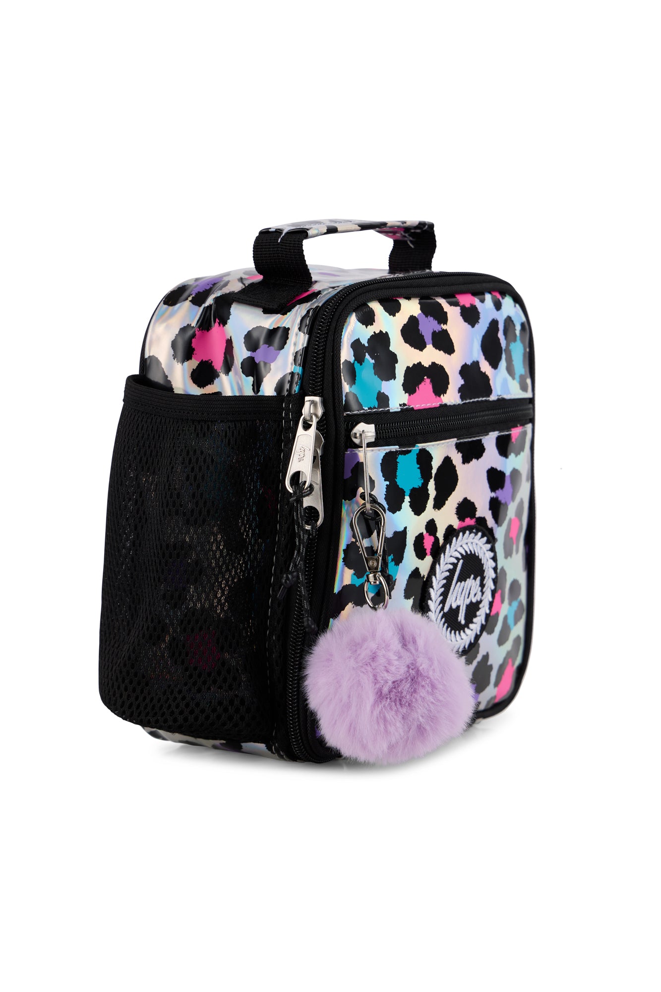 Hype Unisex Silver Leopard Print Lunch Bag