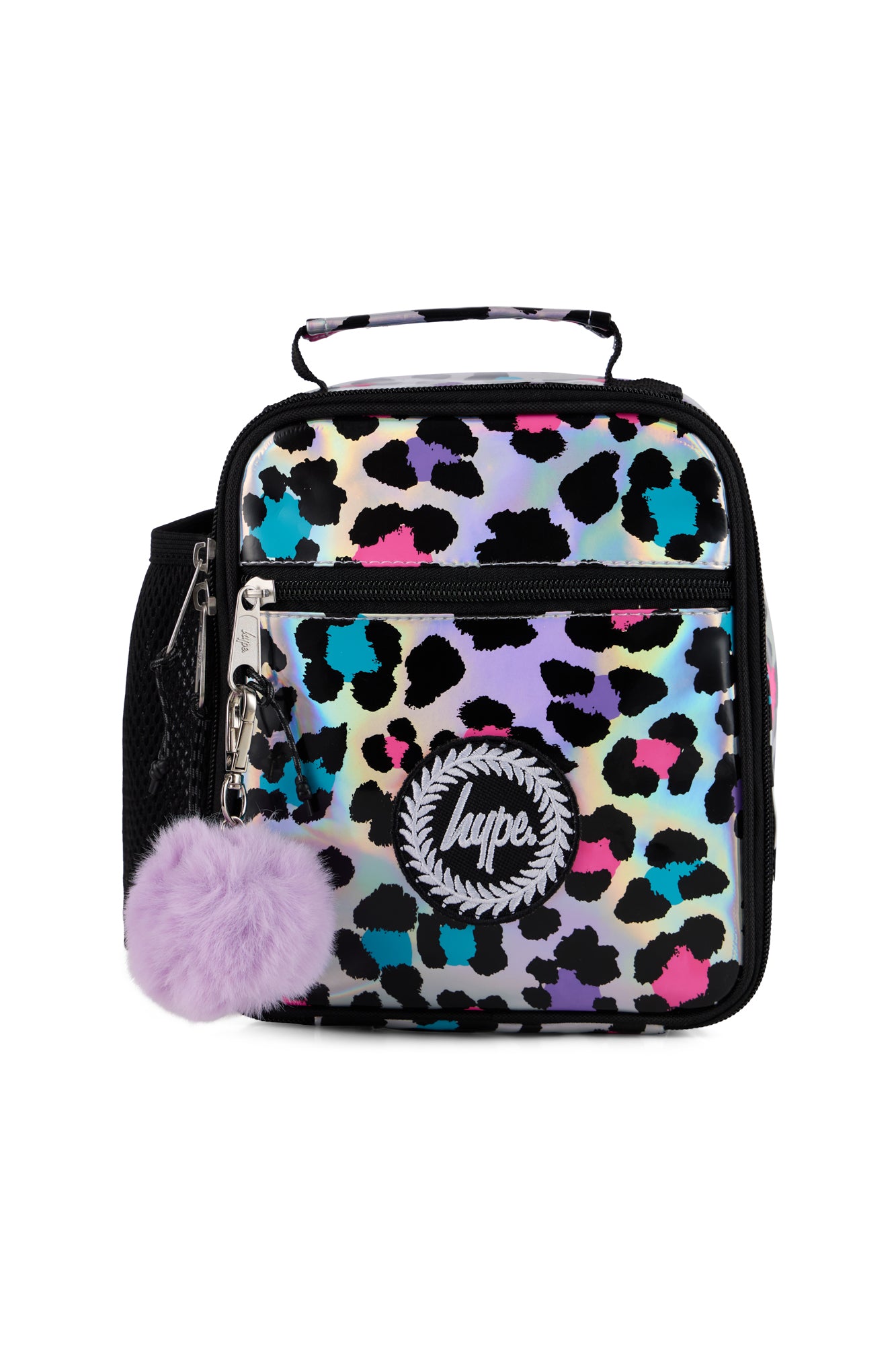Hype Unisex Silver Leopard Print Lunch Bag