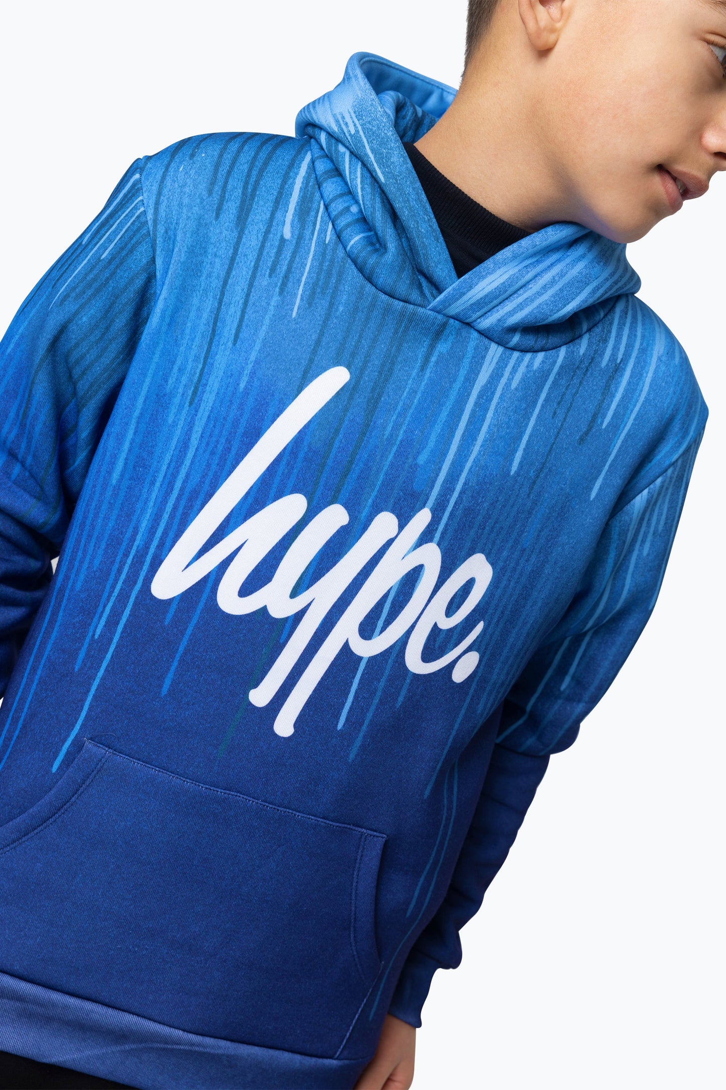 HYPE BOYS MULTI BLUE DRIPS HOODIE