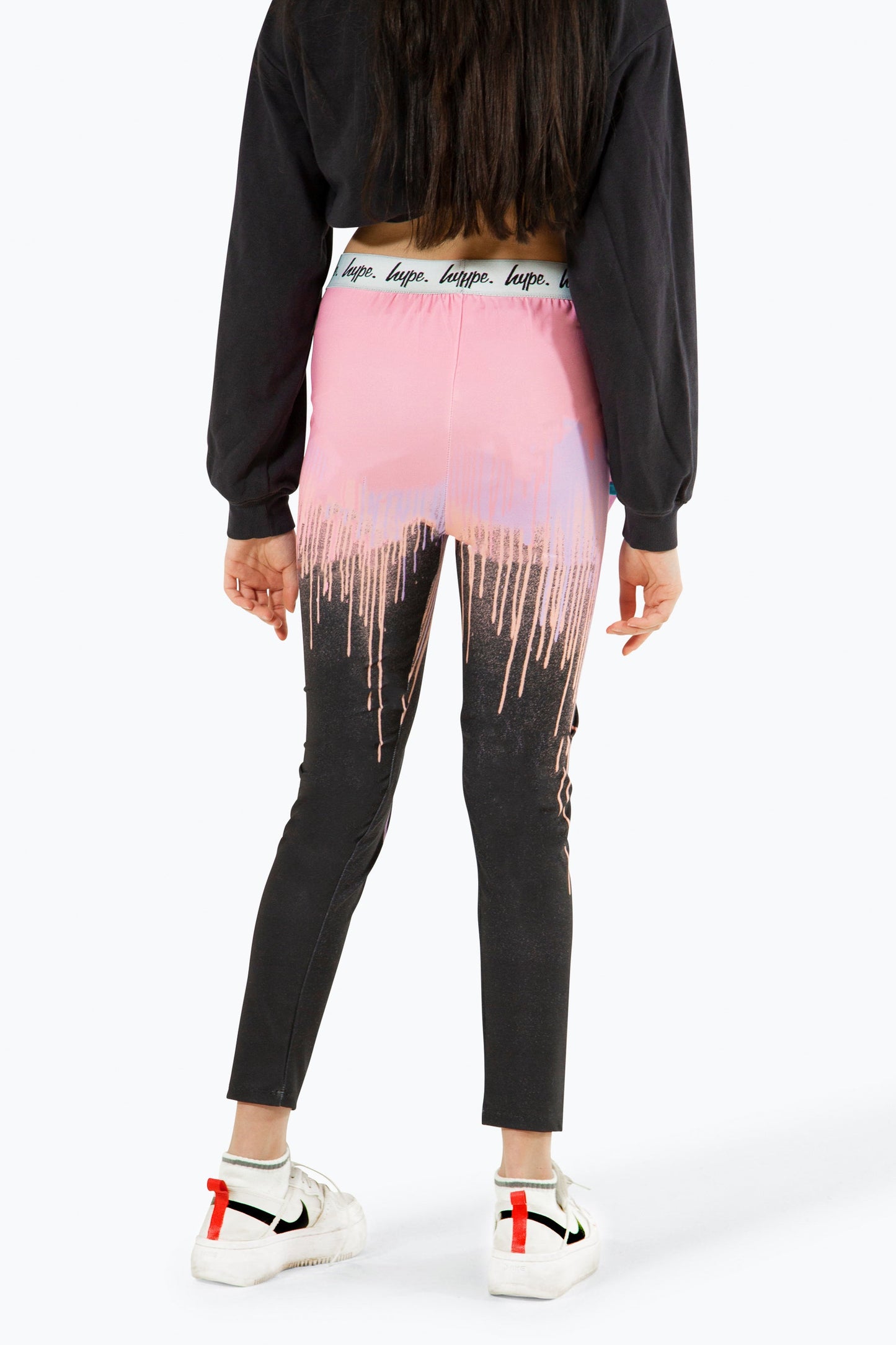 HYPE GIRLS MULTI DARK PASTEL DRIPS LEGGINGS