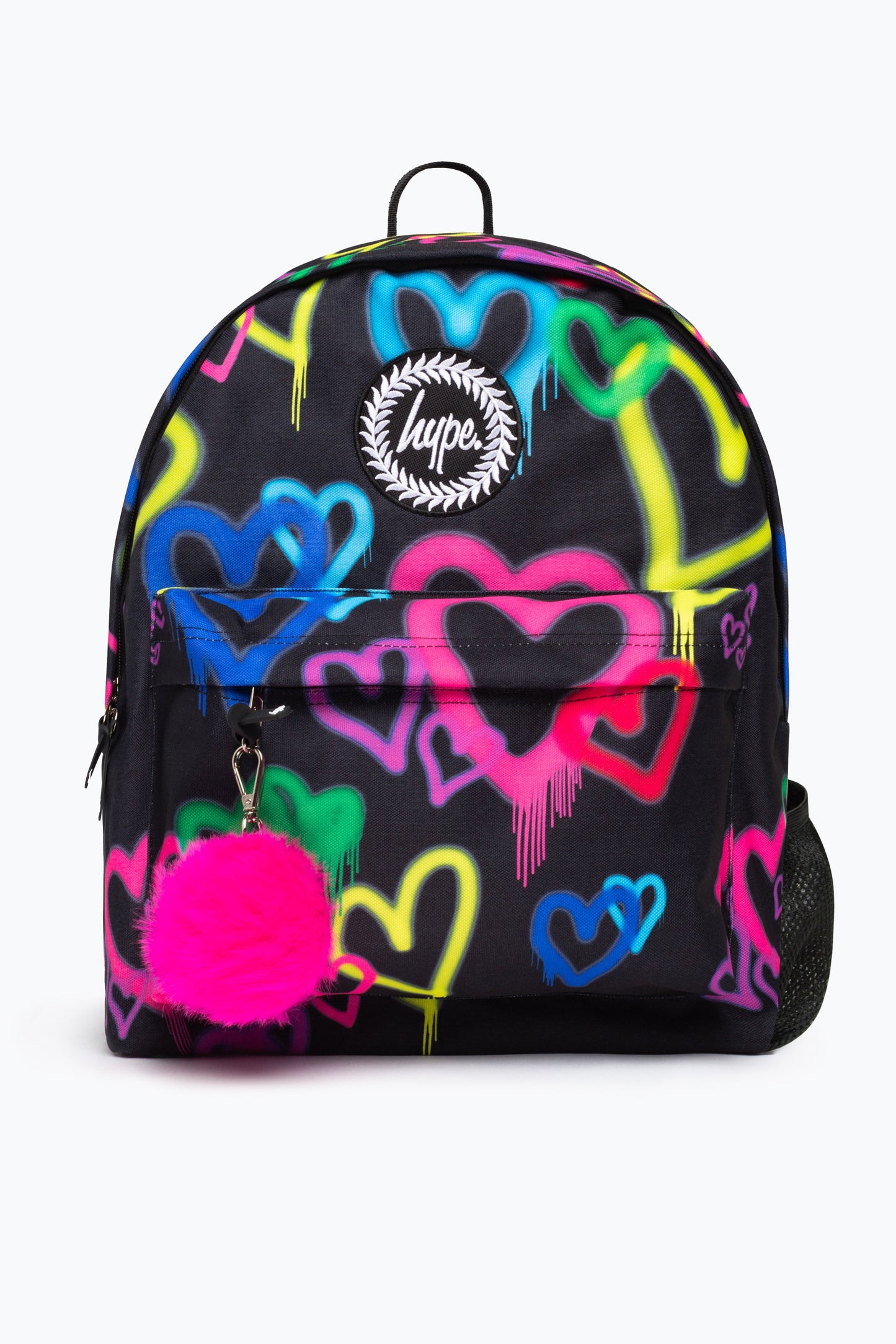 HYPE GIRLS BLACK GRAFFITI HEARTS ICONIC BACKPACK
