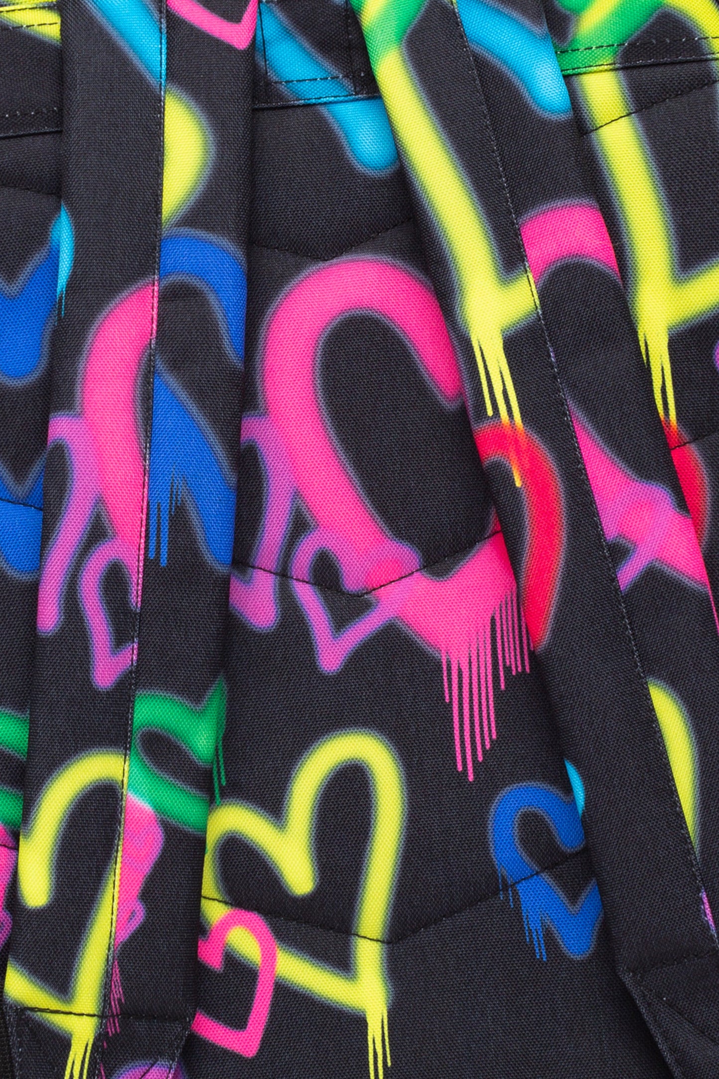 HYPE GIRLS BLACK GRAFFITI HEARTS ICONIC BACKPACK