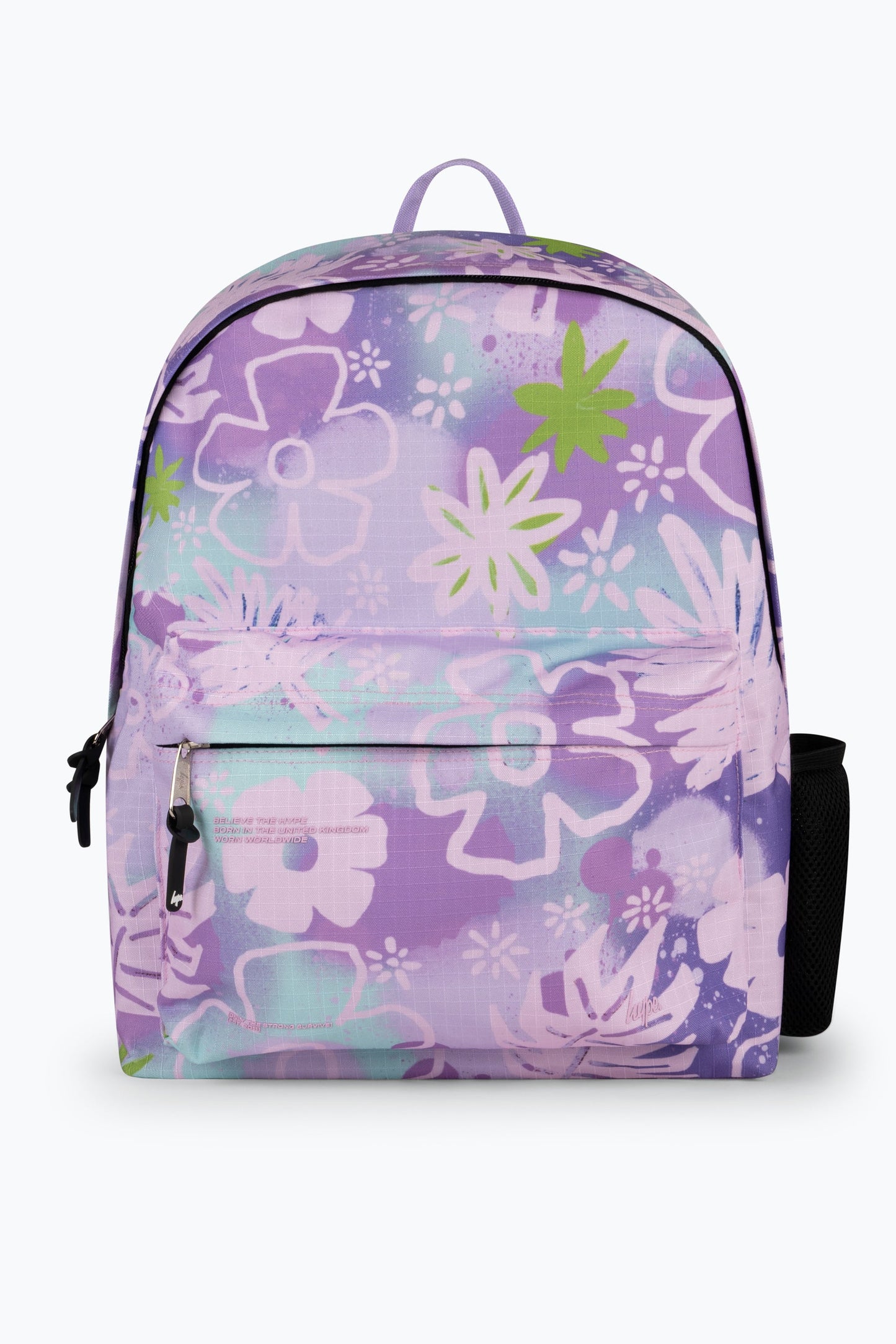 Hype Kids Purple Floral Doodle Iconic Backpack