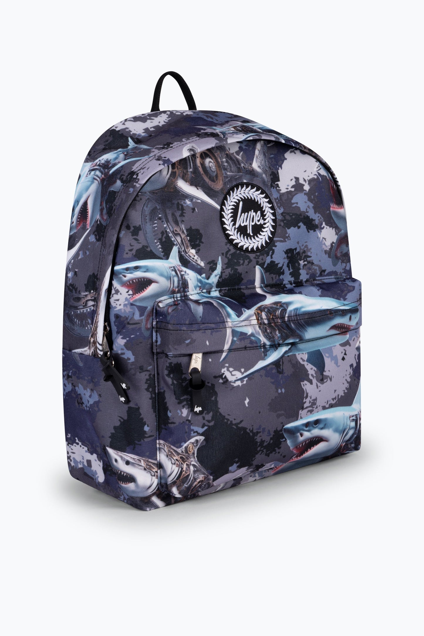 Hype Kids Grey Mechanic Sharks Iconic Backpack