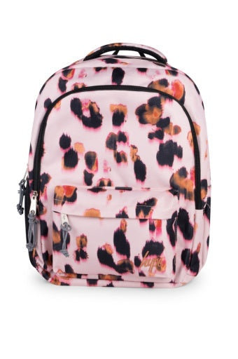 Hype Unisex Beige Leopard Blur Multi Pocket Backpack