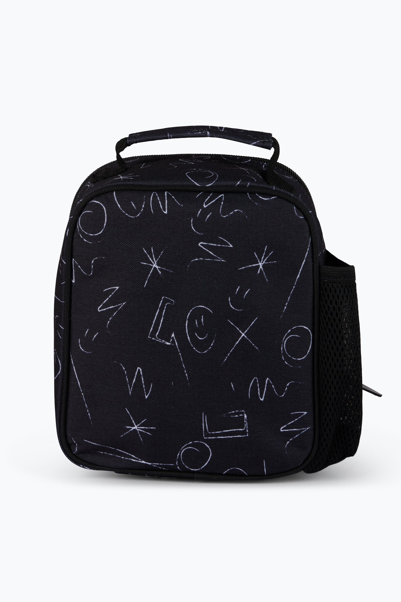 Hype Unisex Black Scribble Lunch Bag