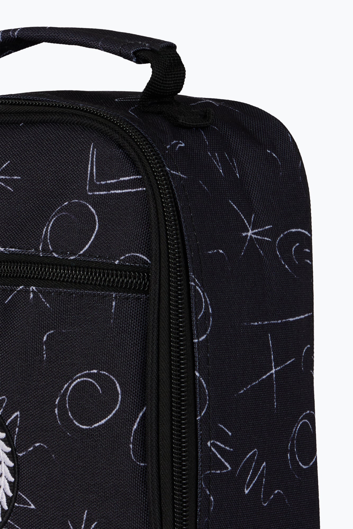 Hype Unisex Black Scribble Lunch Bag