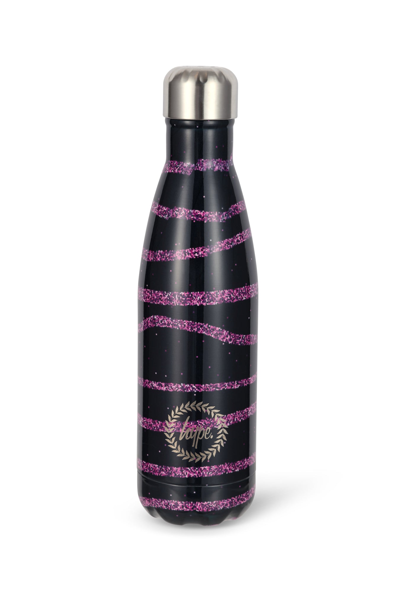 Hype Unisex Multi Glitter Stripe Thermal Water Bottle