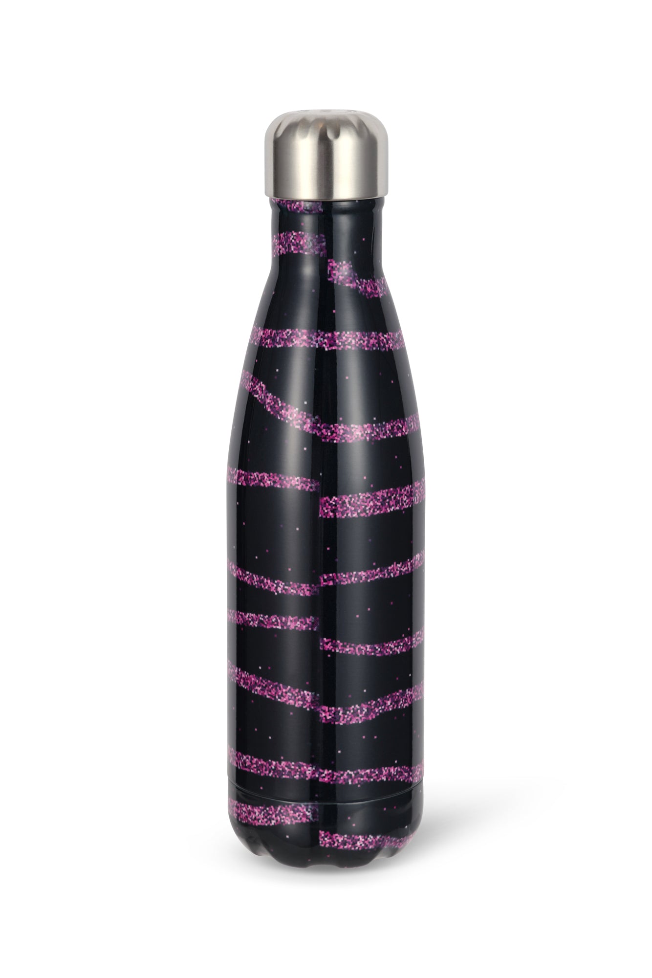 Hype Unisex Multi Glitter Stripe Thermal Water Bottle