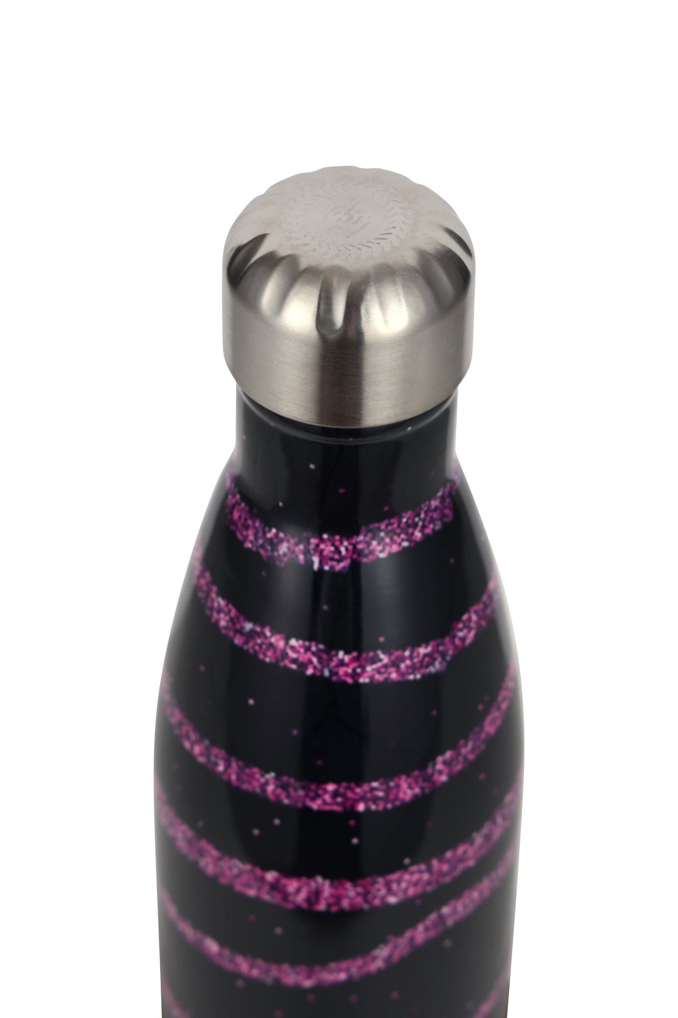 Hype Unisex Multi Glitter Stripe Thermal Water Bottle