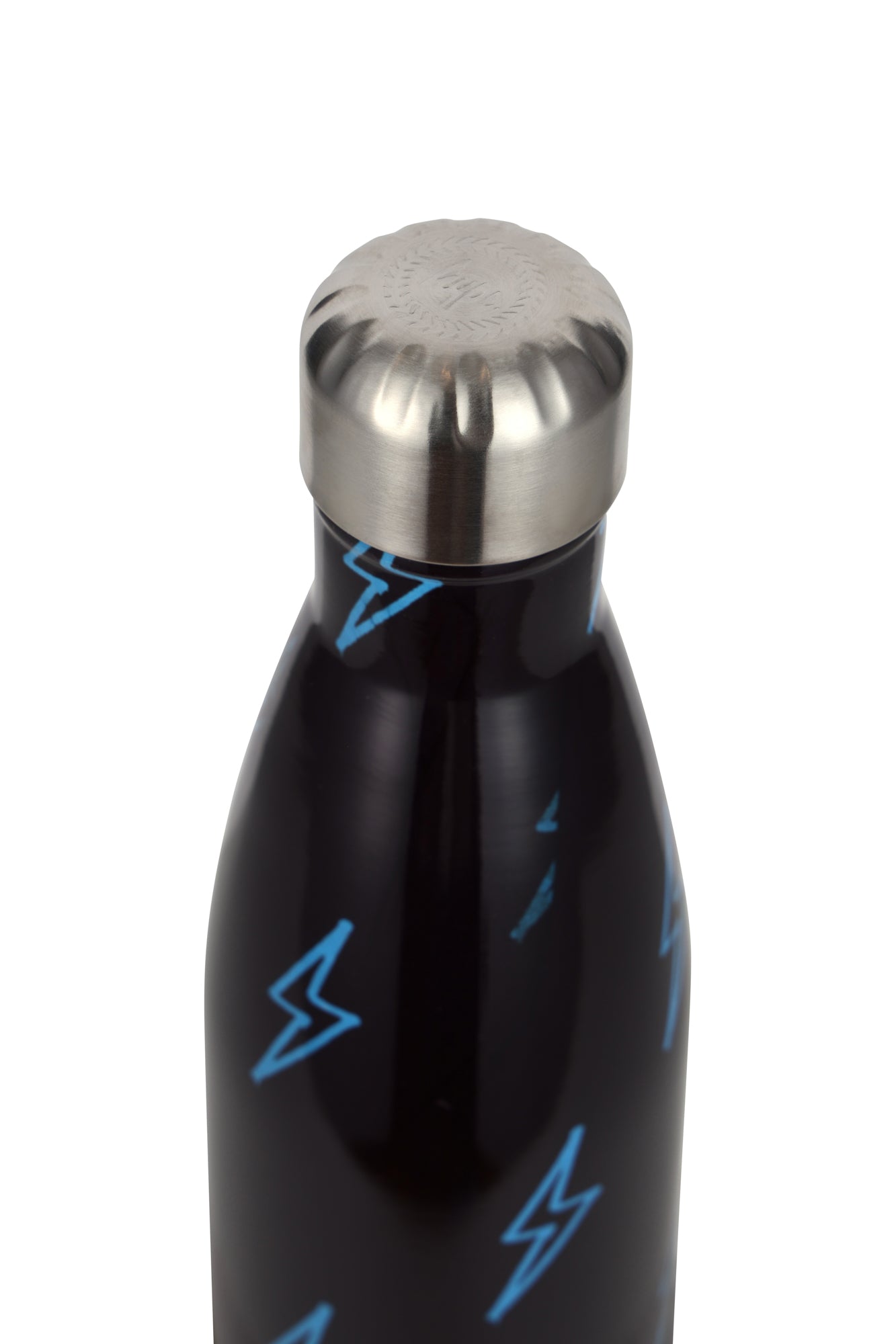 Hype Unisex Black Blue Lightning Thermal Water Bottle