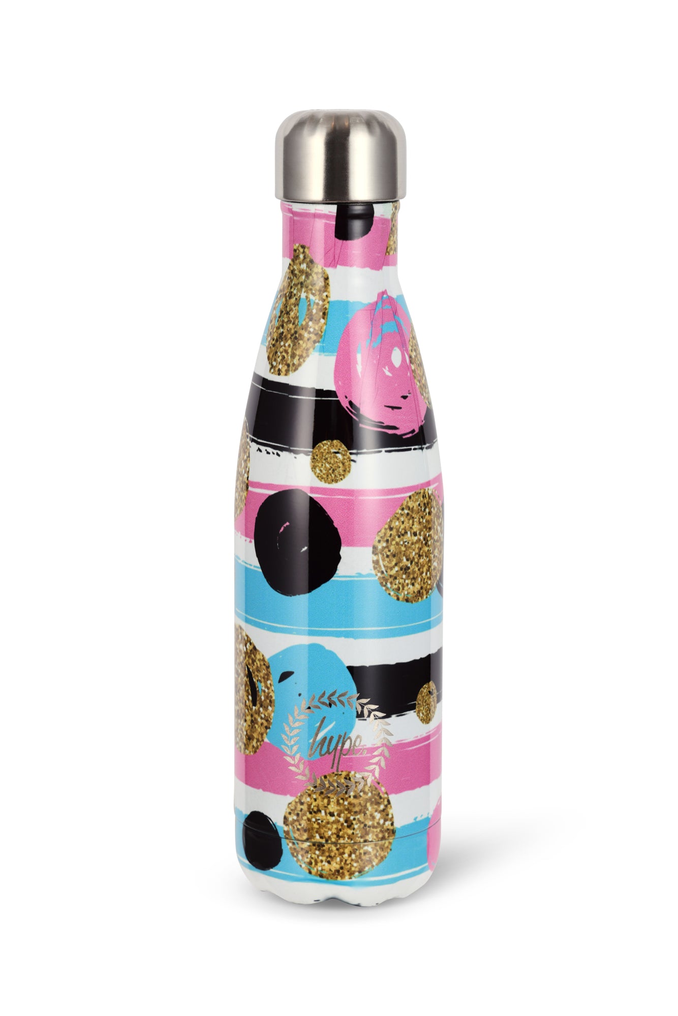 Hype Unisex Multi Spots And Sripes Thermal Water Bottle