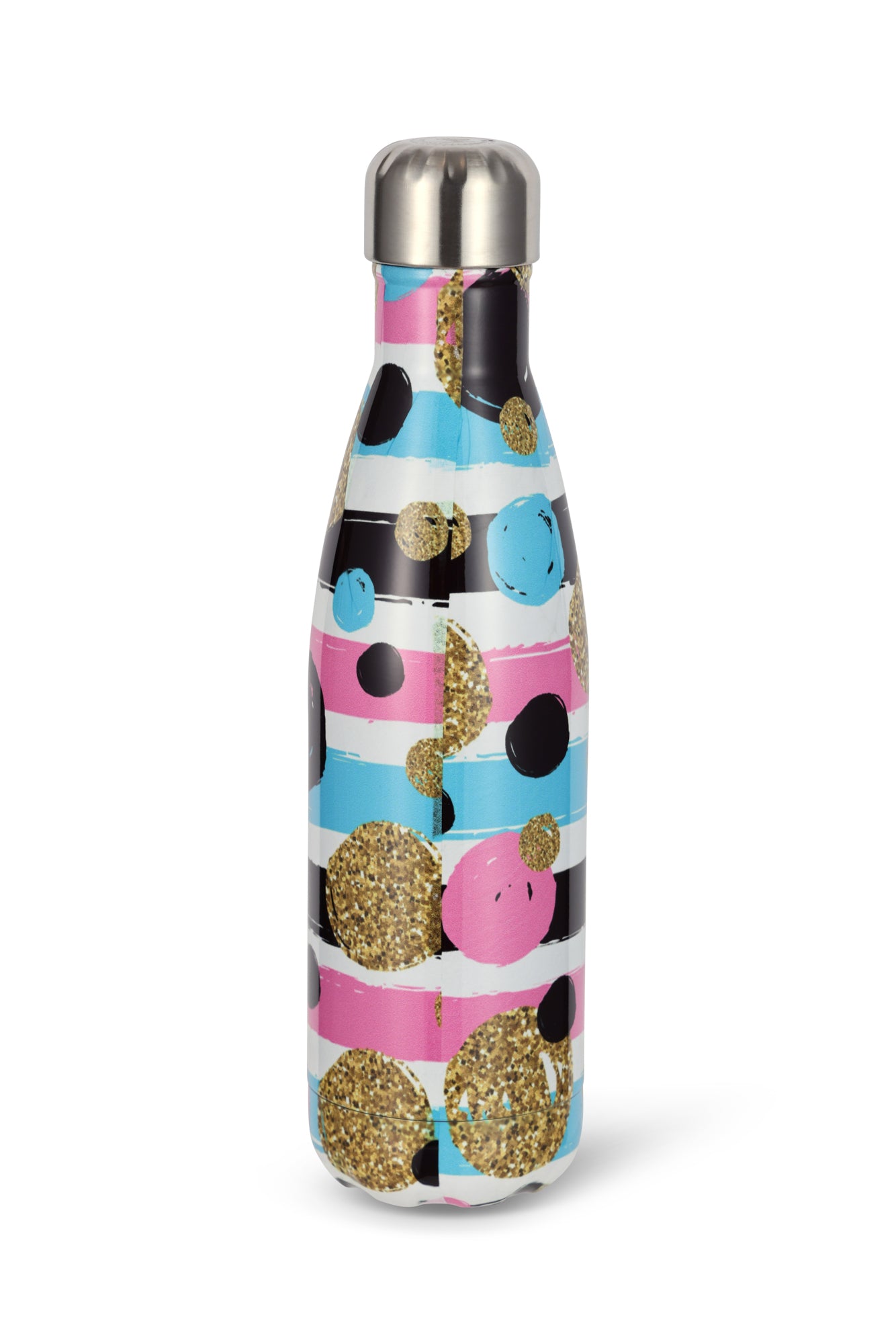 Hype Unisex Multi Spots And Sripes Thermal Water Bottle