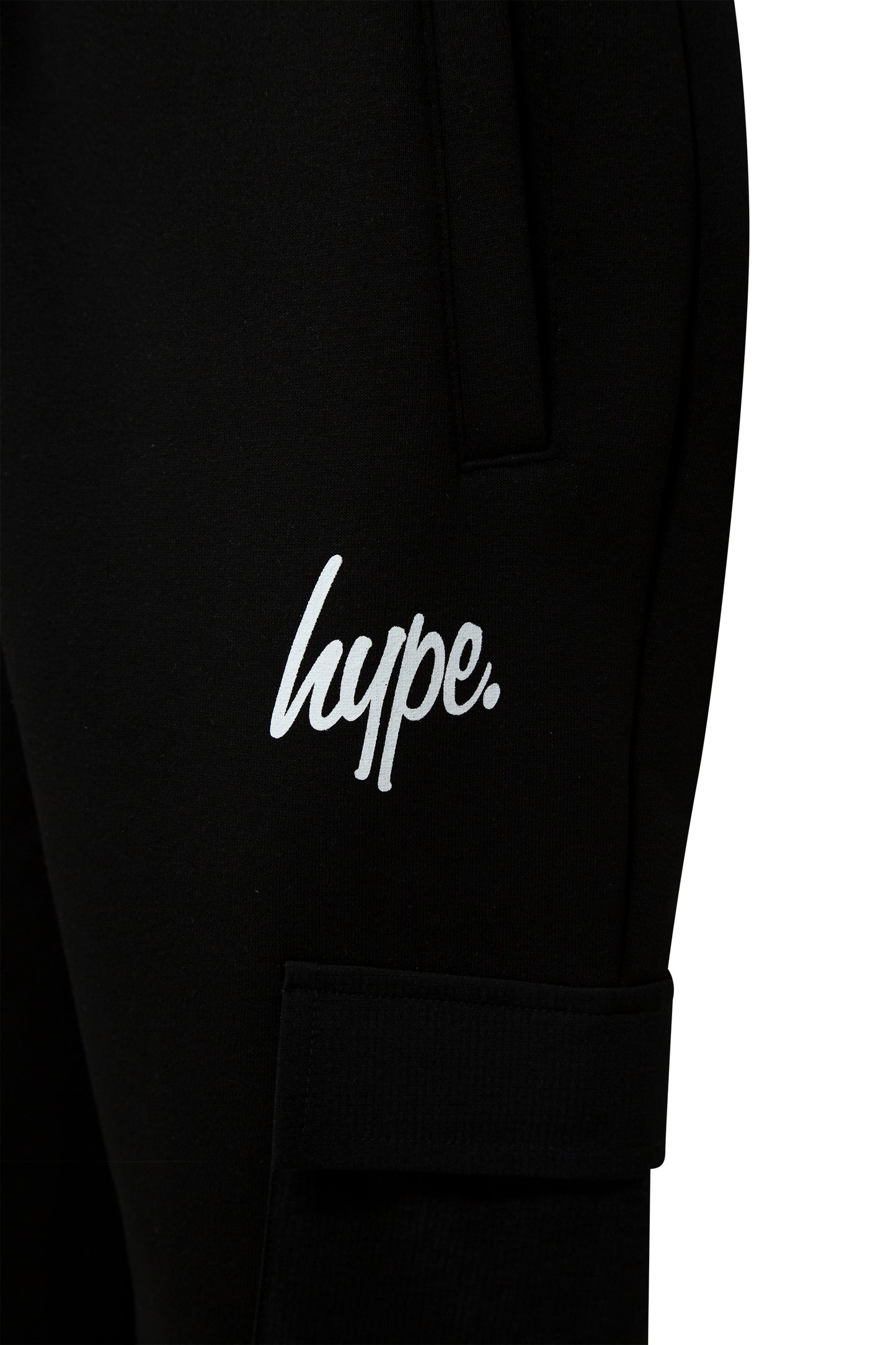 Hype Boys Black Script Cargo Joggers