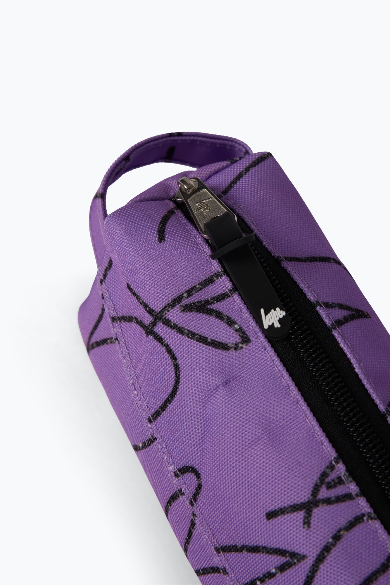 Hype Unisex Purple Scribble Hearts Pencil Case