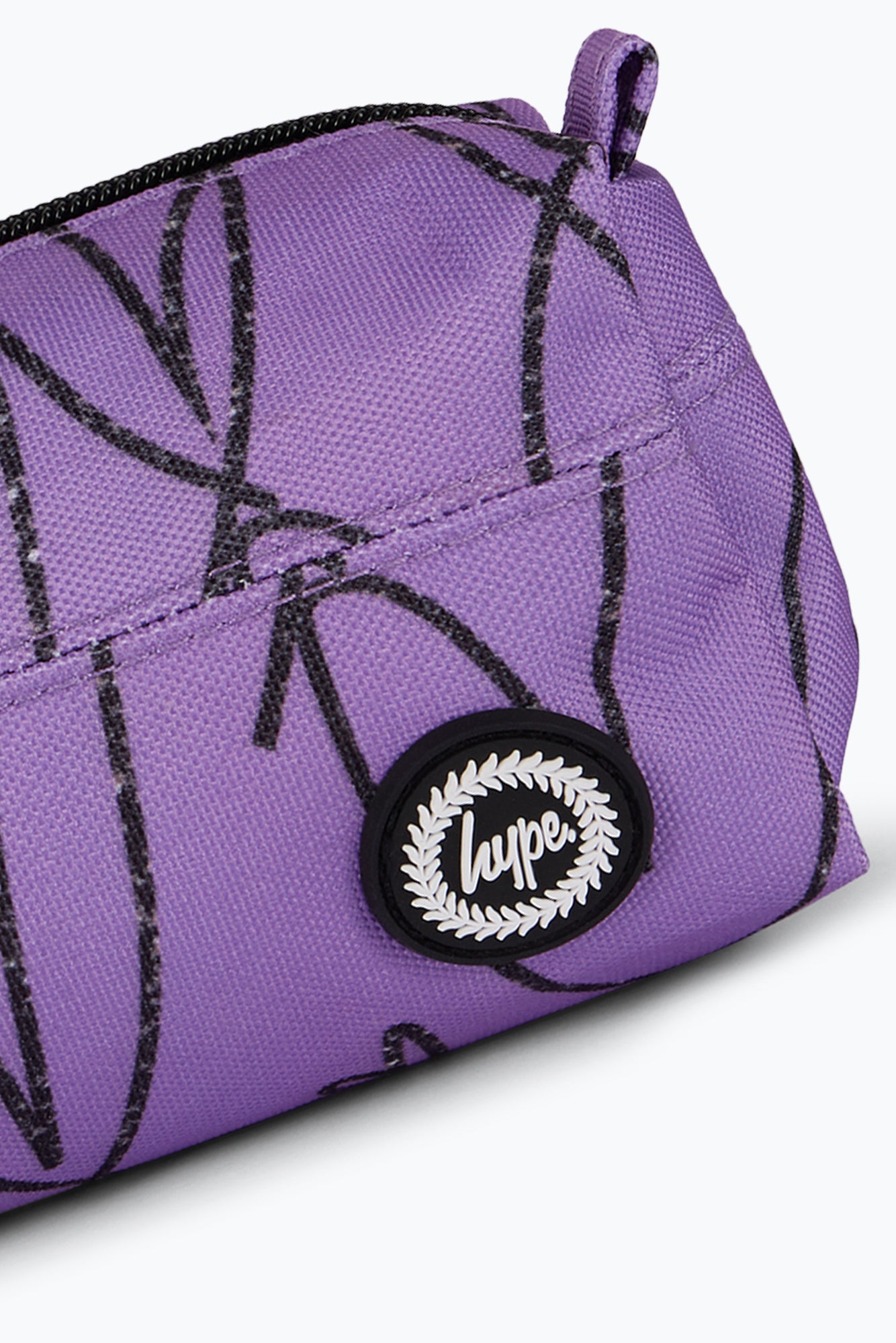 Hype Unisex Purple Scribble Hearts Pencil Case