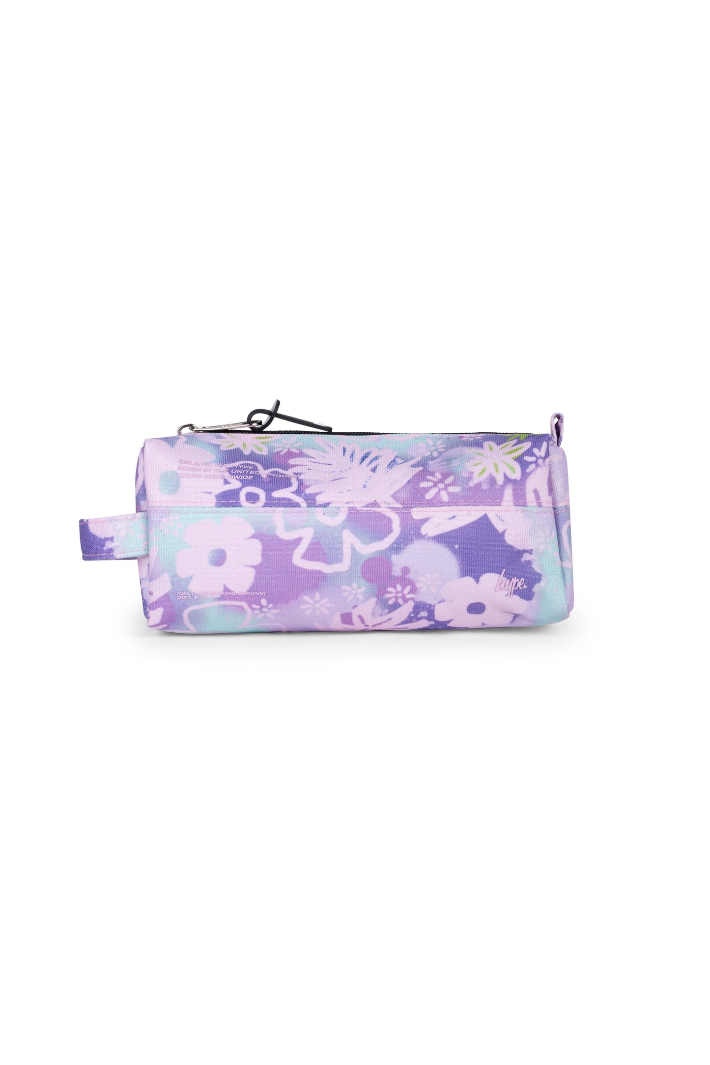 Hype Kids Purple Floral Doodle Pencil Case