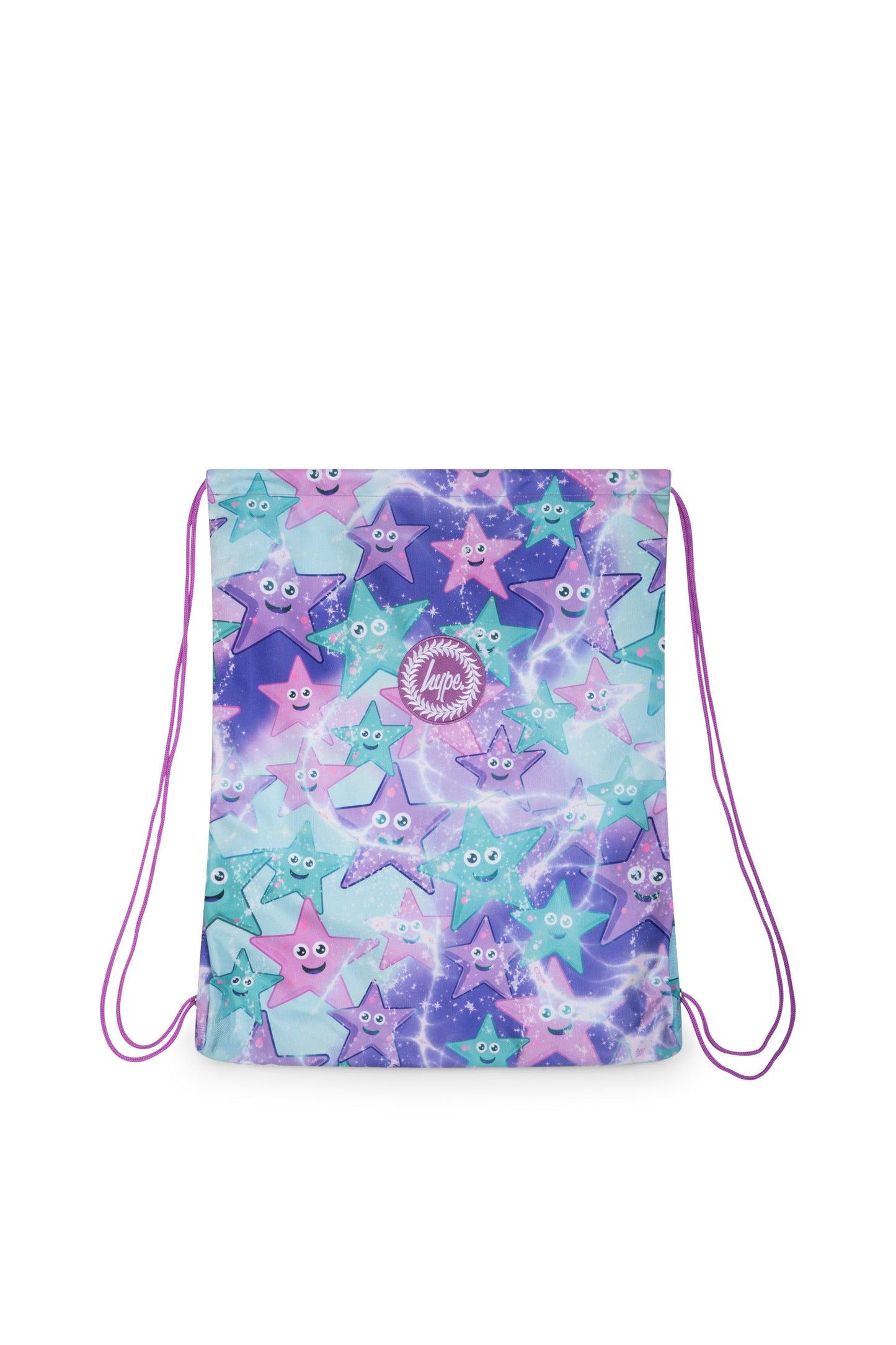 Hype Kids Purple/Green Starfish Drawstring Bag