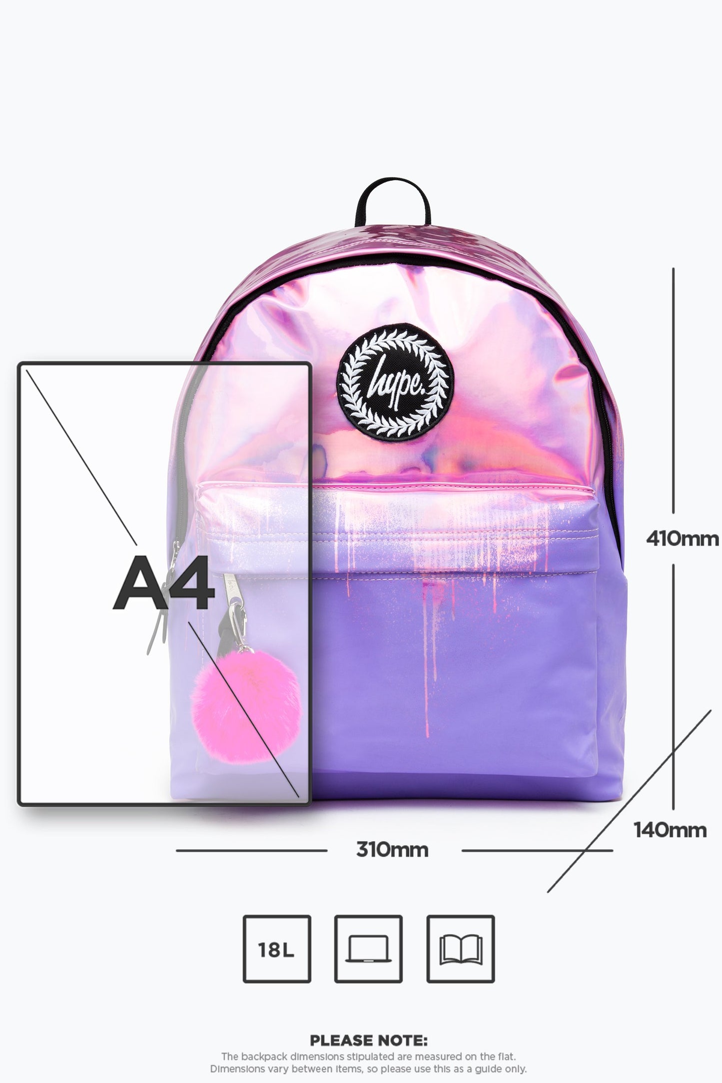 HYPE LILAC HOLO DRIPS BACKPACK