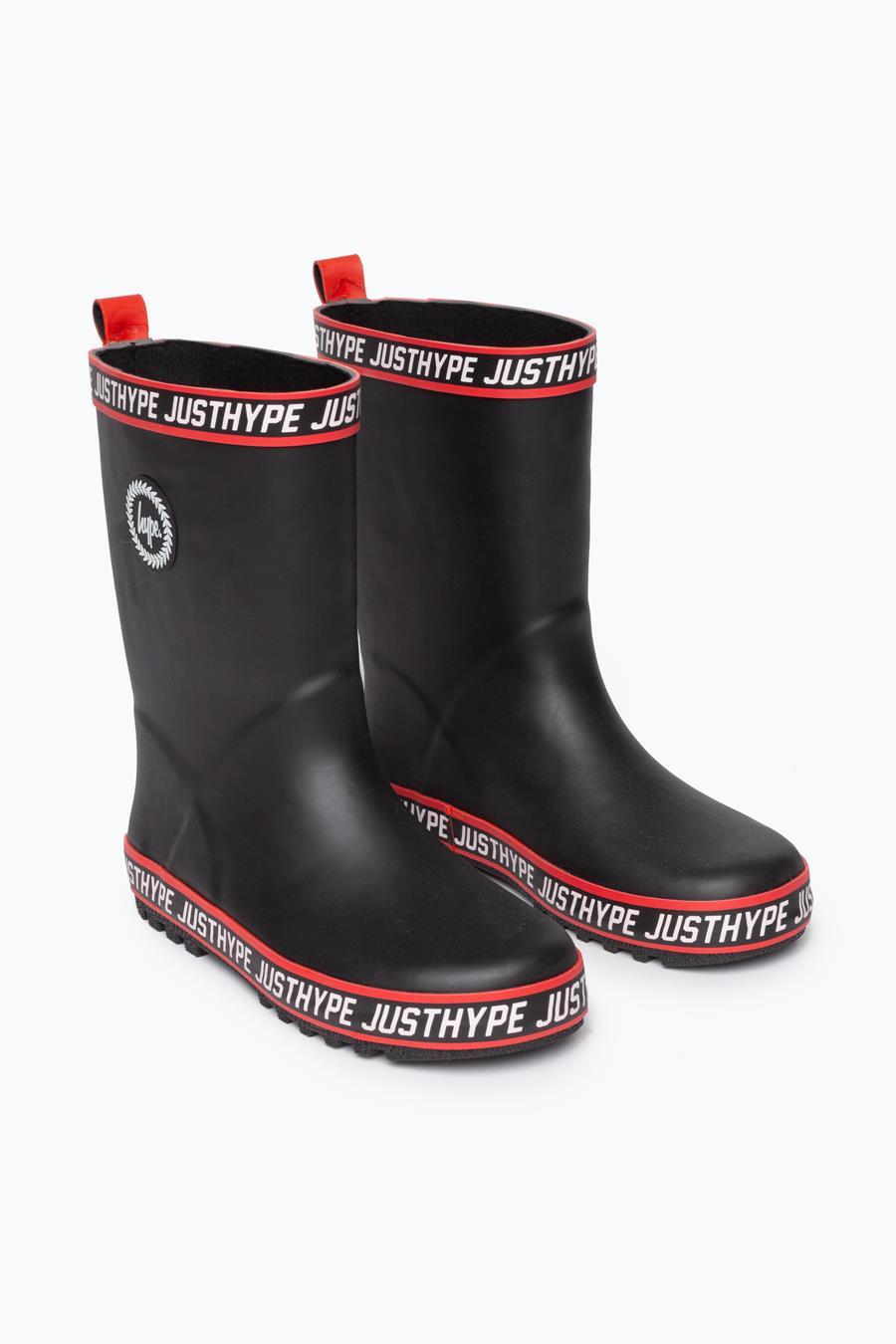 Hype Black Tape Kids Wellies